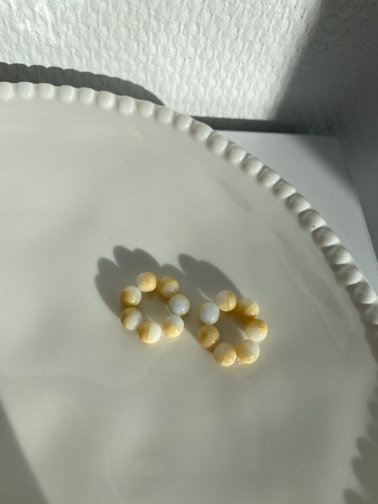 Lalia I Anneaux perlés fait mains ( sans créoles )