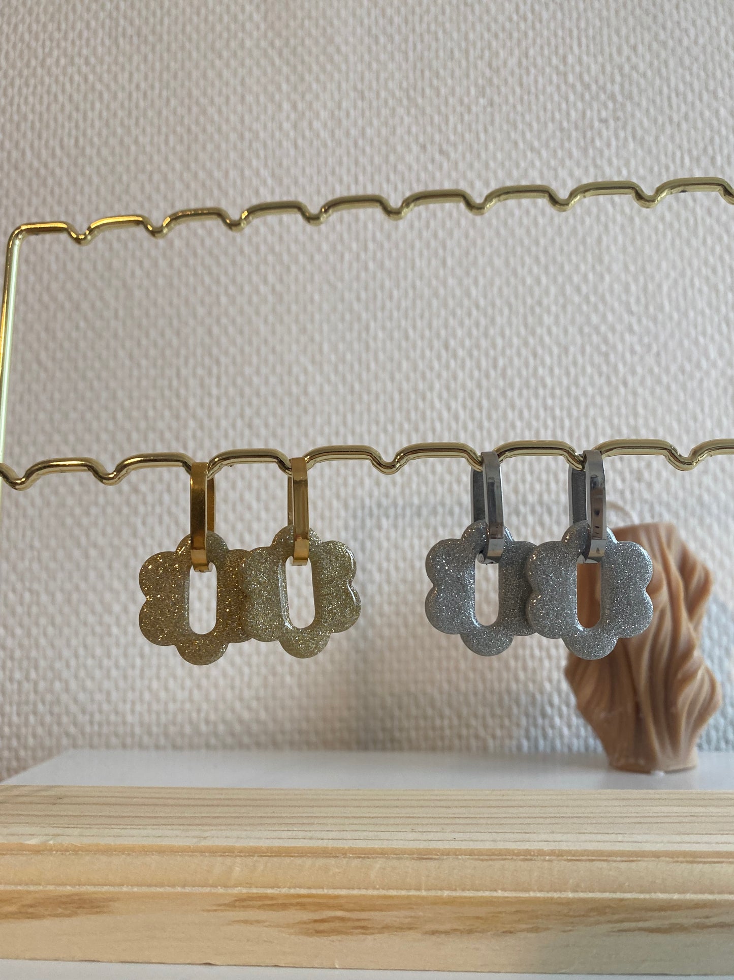 Laure I Fleurs interchangeables brillante ( sans créoles )