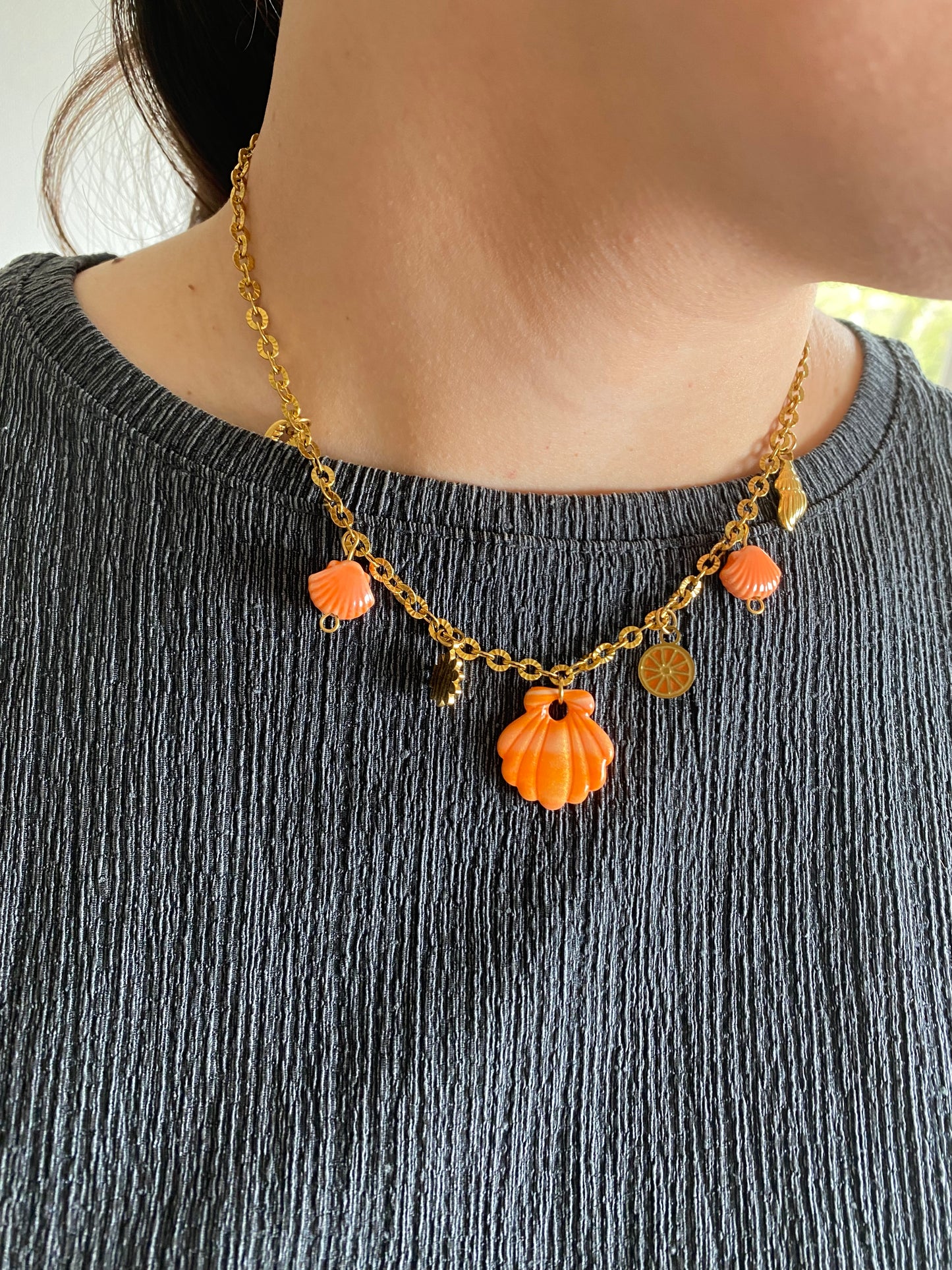 Simbolico I Collier personnalisé multicharm doré