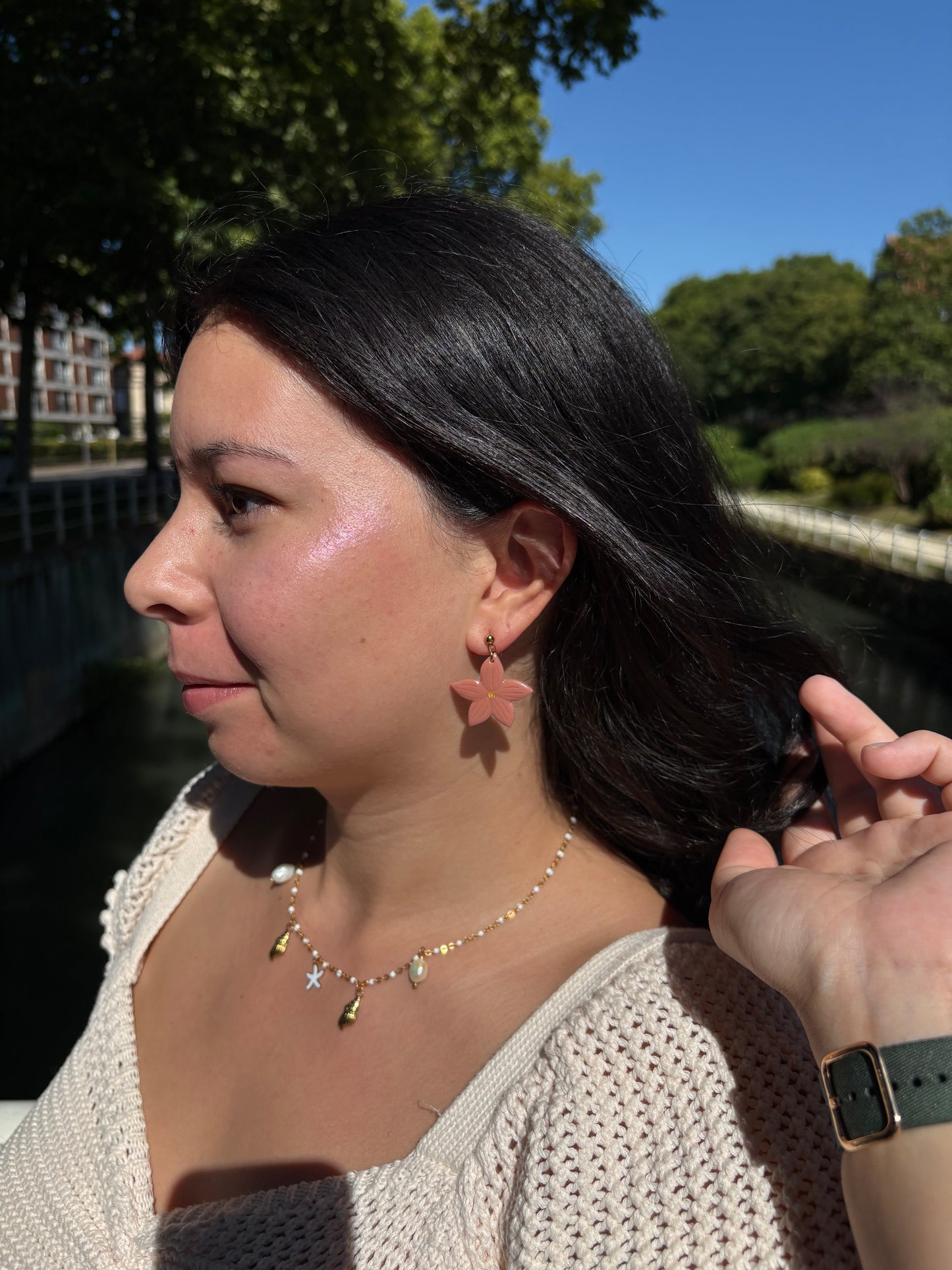 Aude I Boucles d'oreilles fleurs