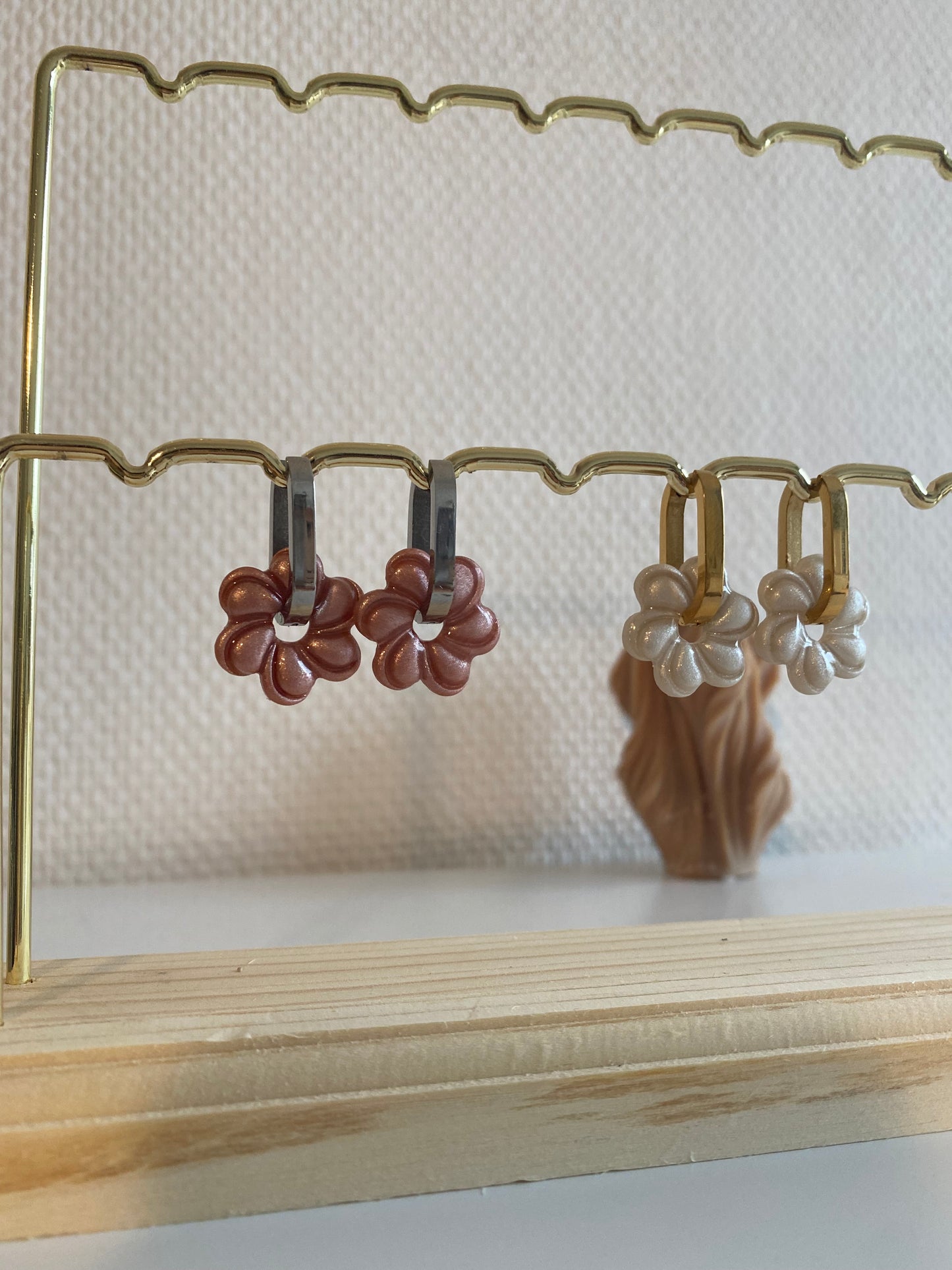 Valery I fleurs interchangeables nacrées ( sans créoles )