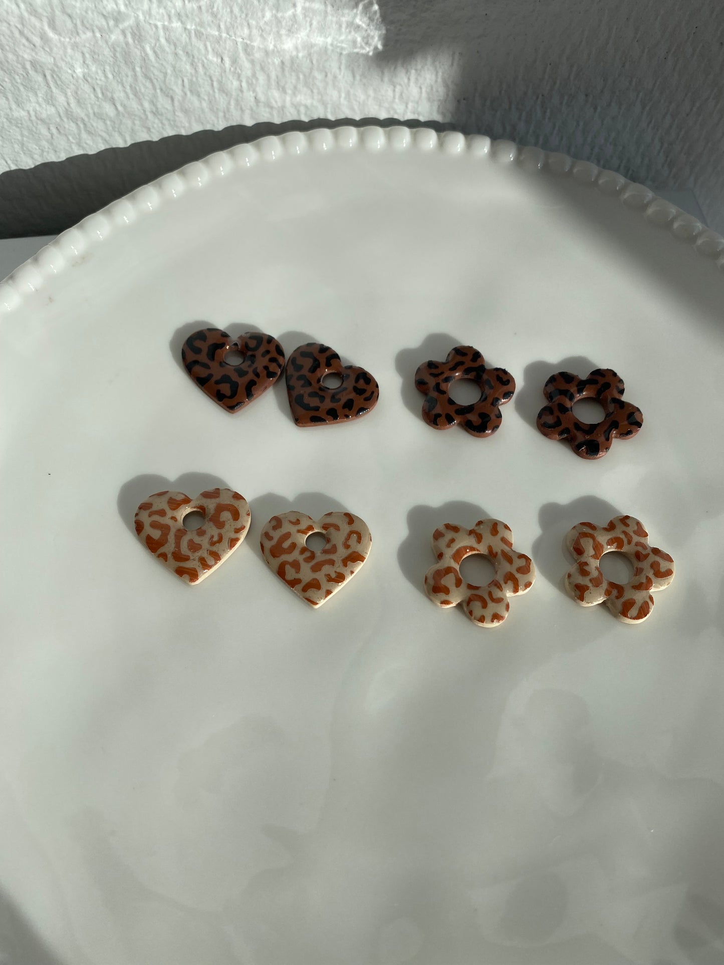 Edith I Breloques léopard interchangeables ( sans créoles )