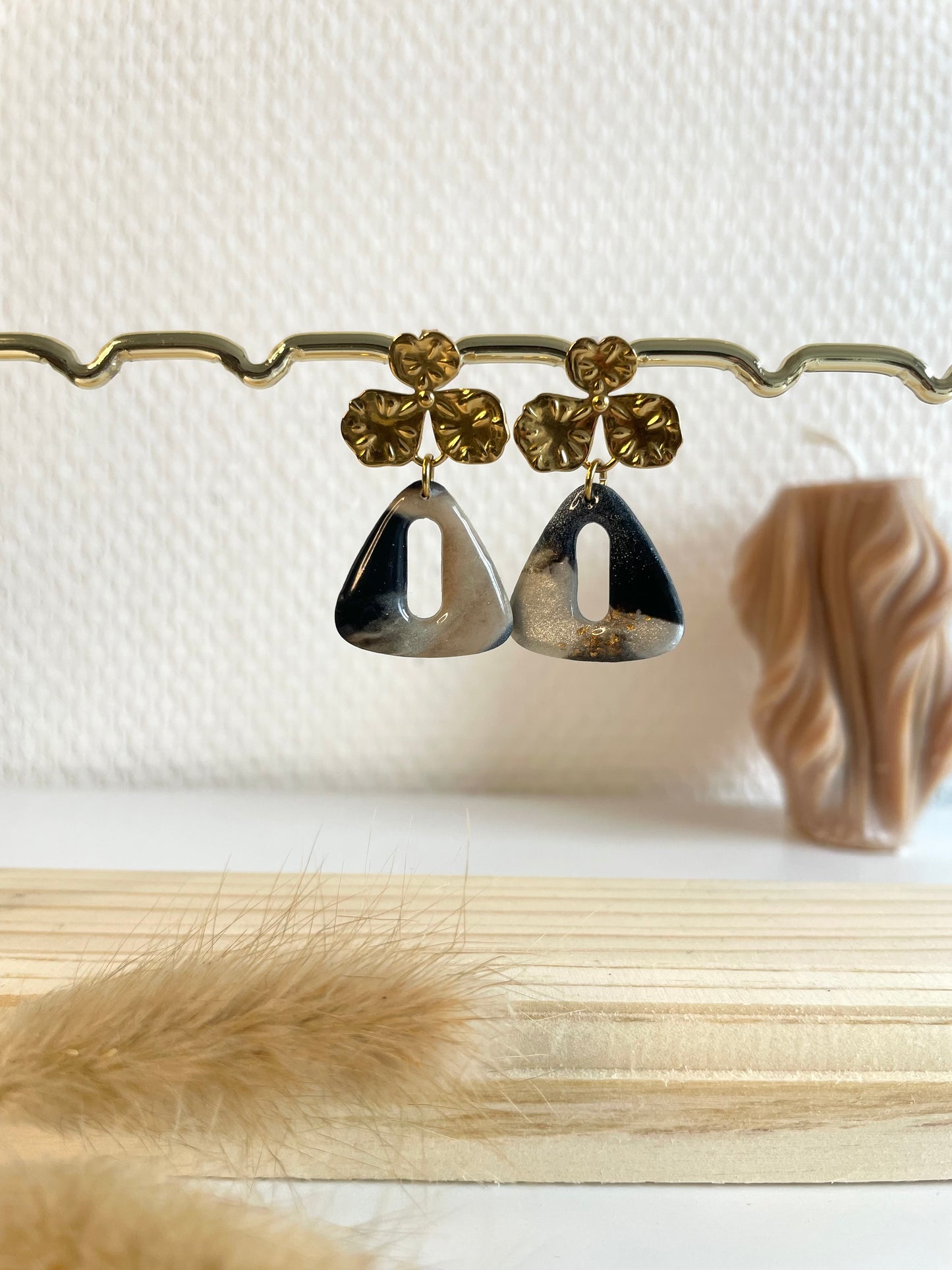 Flavie I boucles d'oreilles marbrées