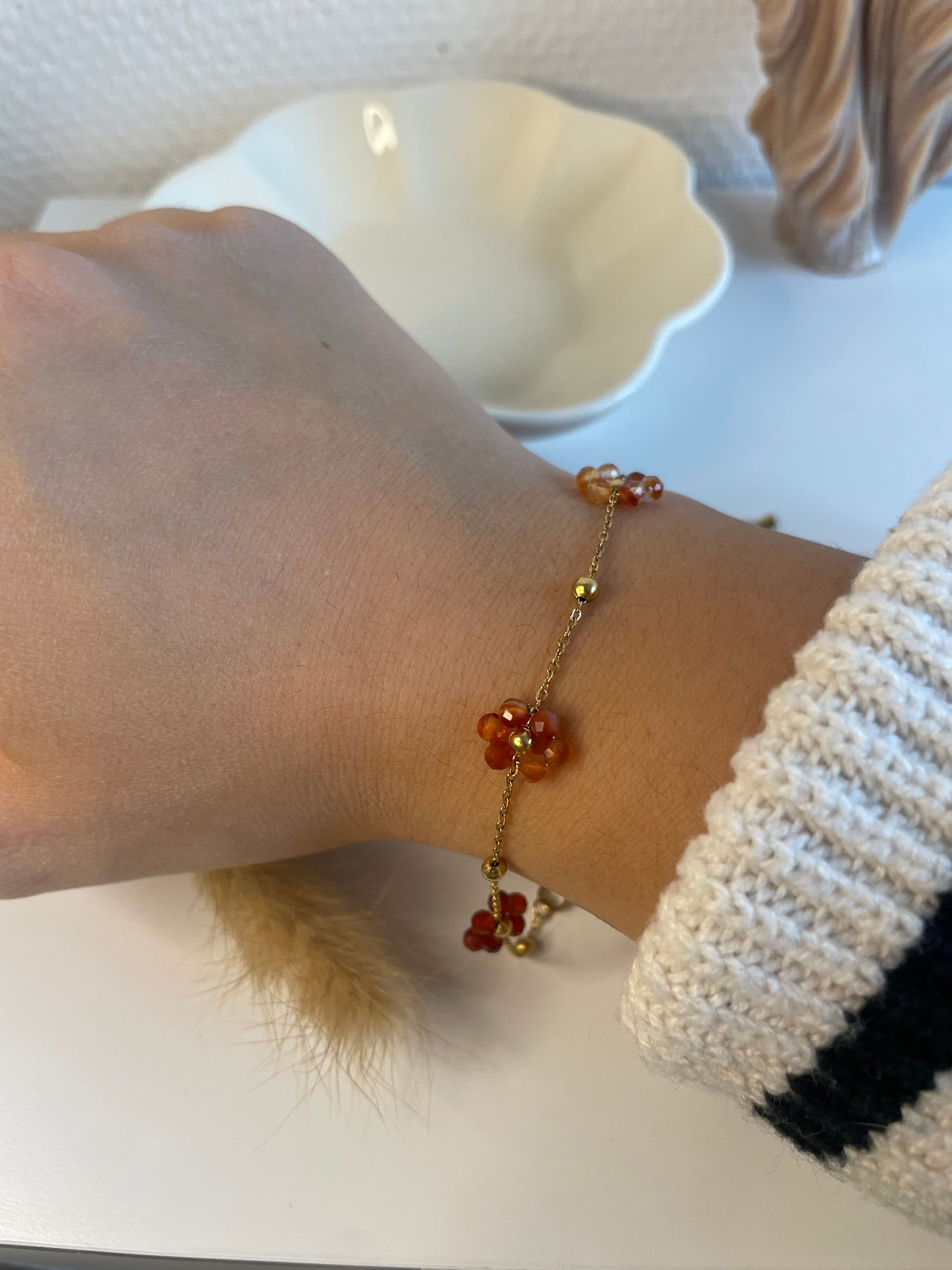 Maé I bracelet fleur orange