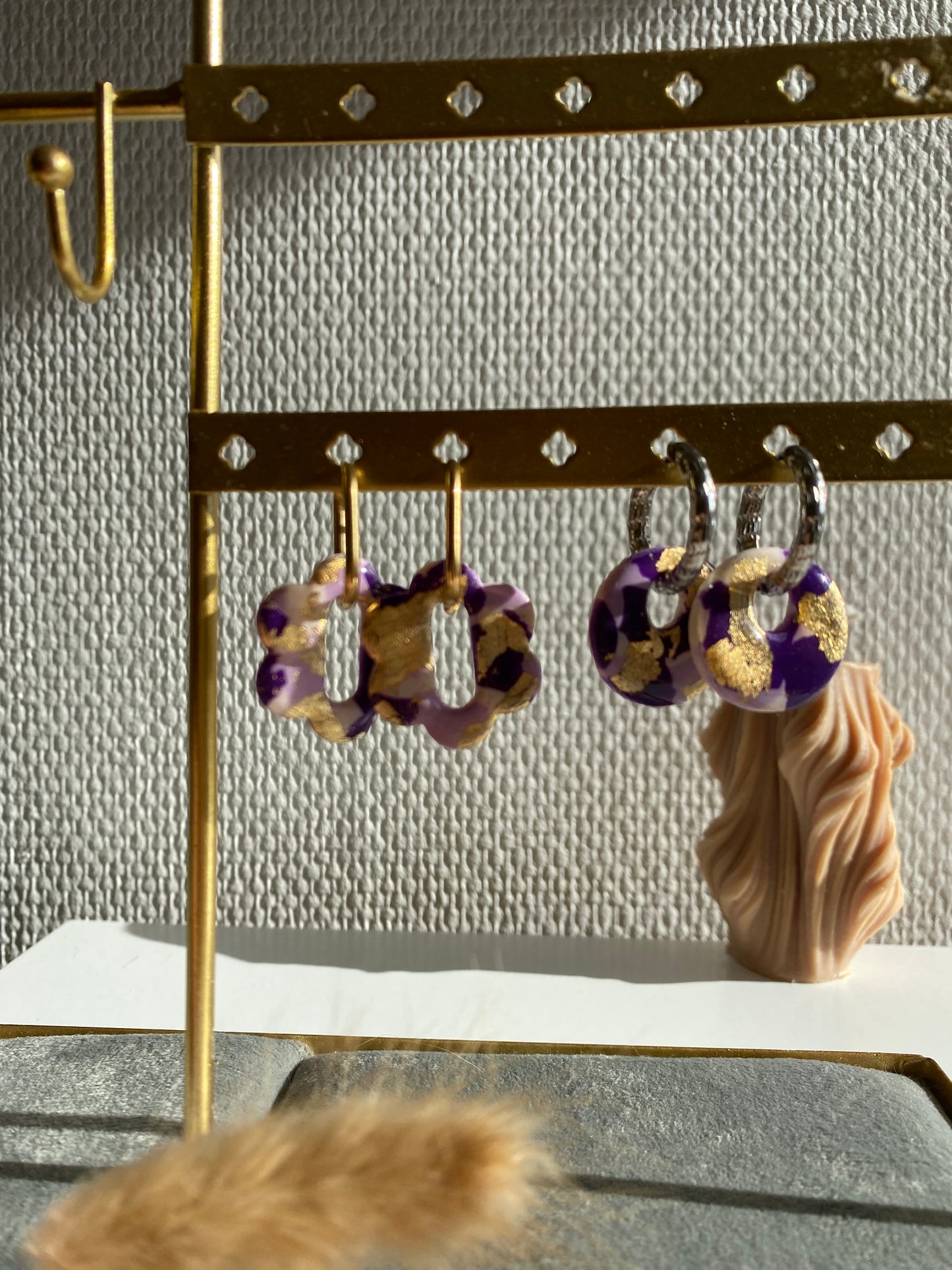 Loubna | breloques interchangeables piéces unique ( vendues par paires sans créoles )