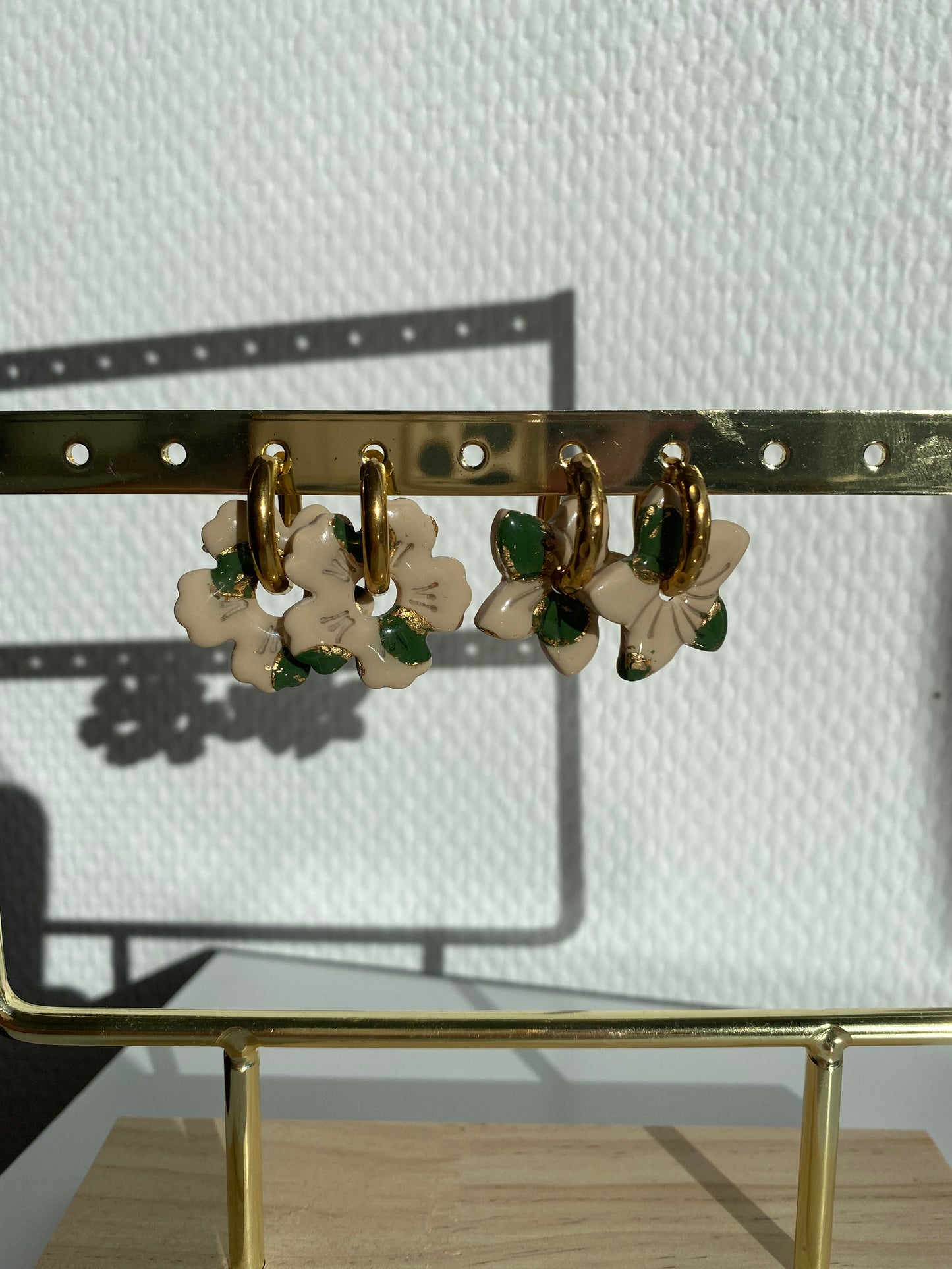 Francesca I Fleurs interchangeable kaki et beige