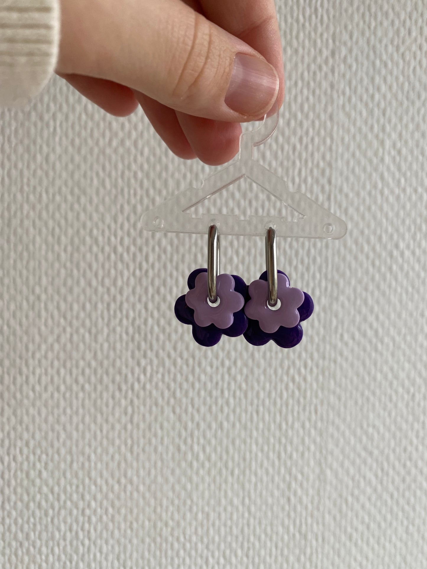 Duo Violettes I Breloques fleurs unies ( sans créoles )