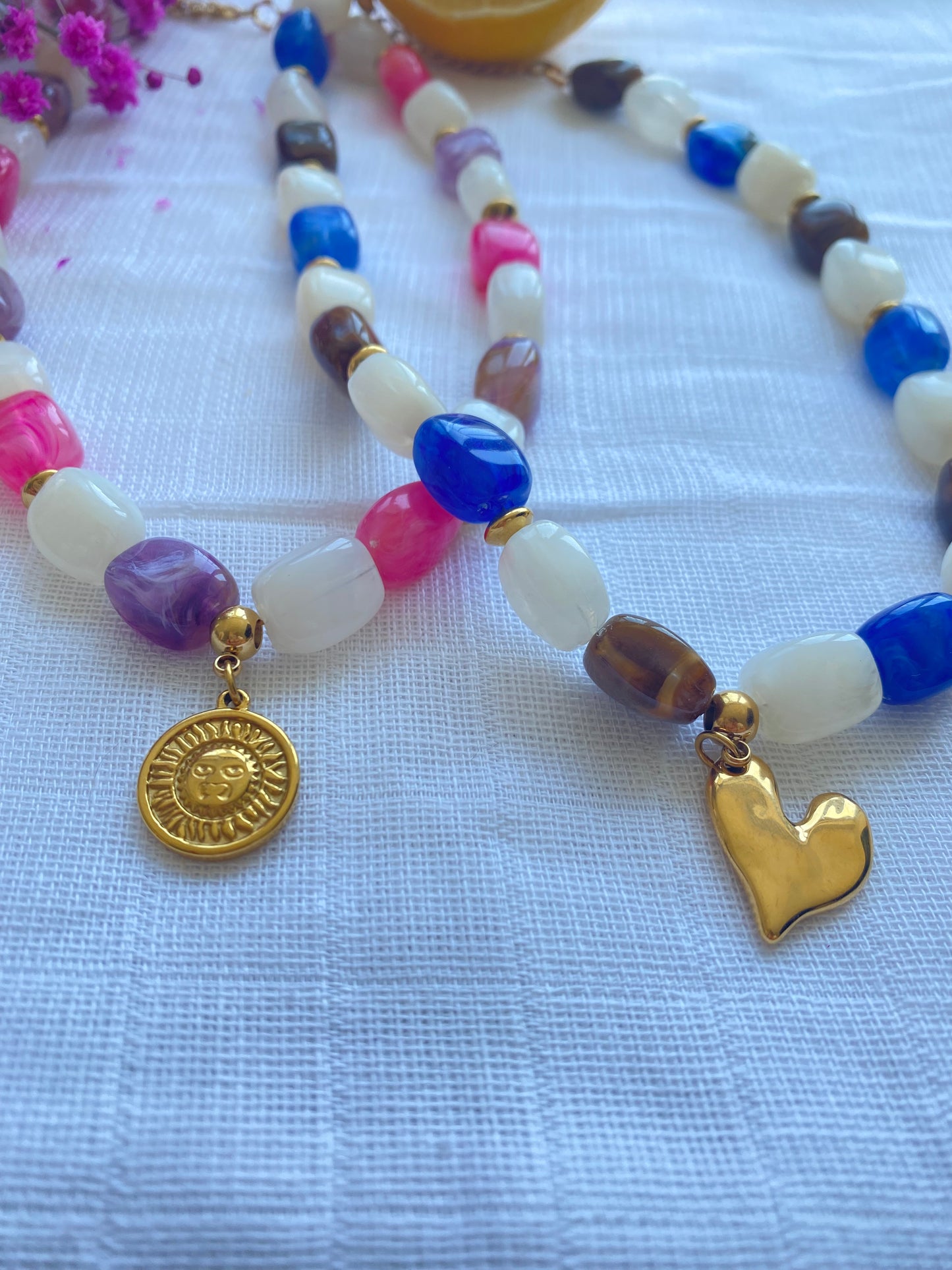 Mélina - collier perles colorées