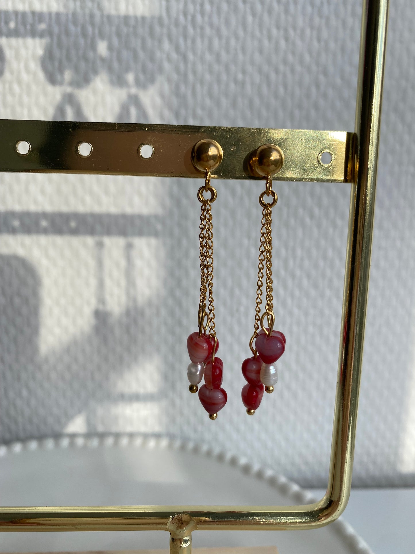 Lucy I Boucles d'oreilles coeur pendantes