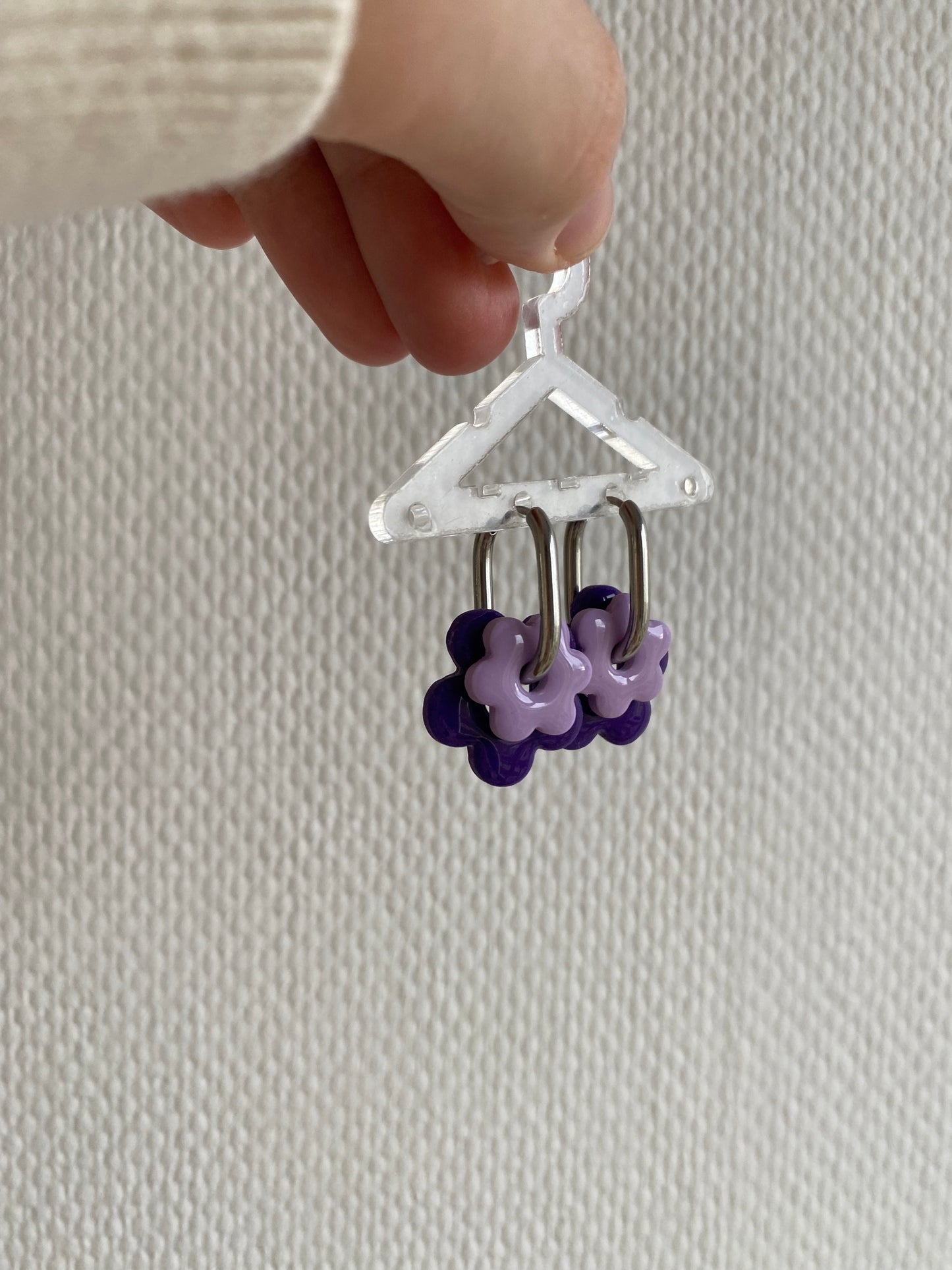 Duo Violettes I Breloques fleurs unies ( sans créoles )
