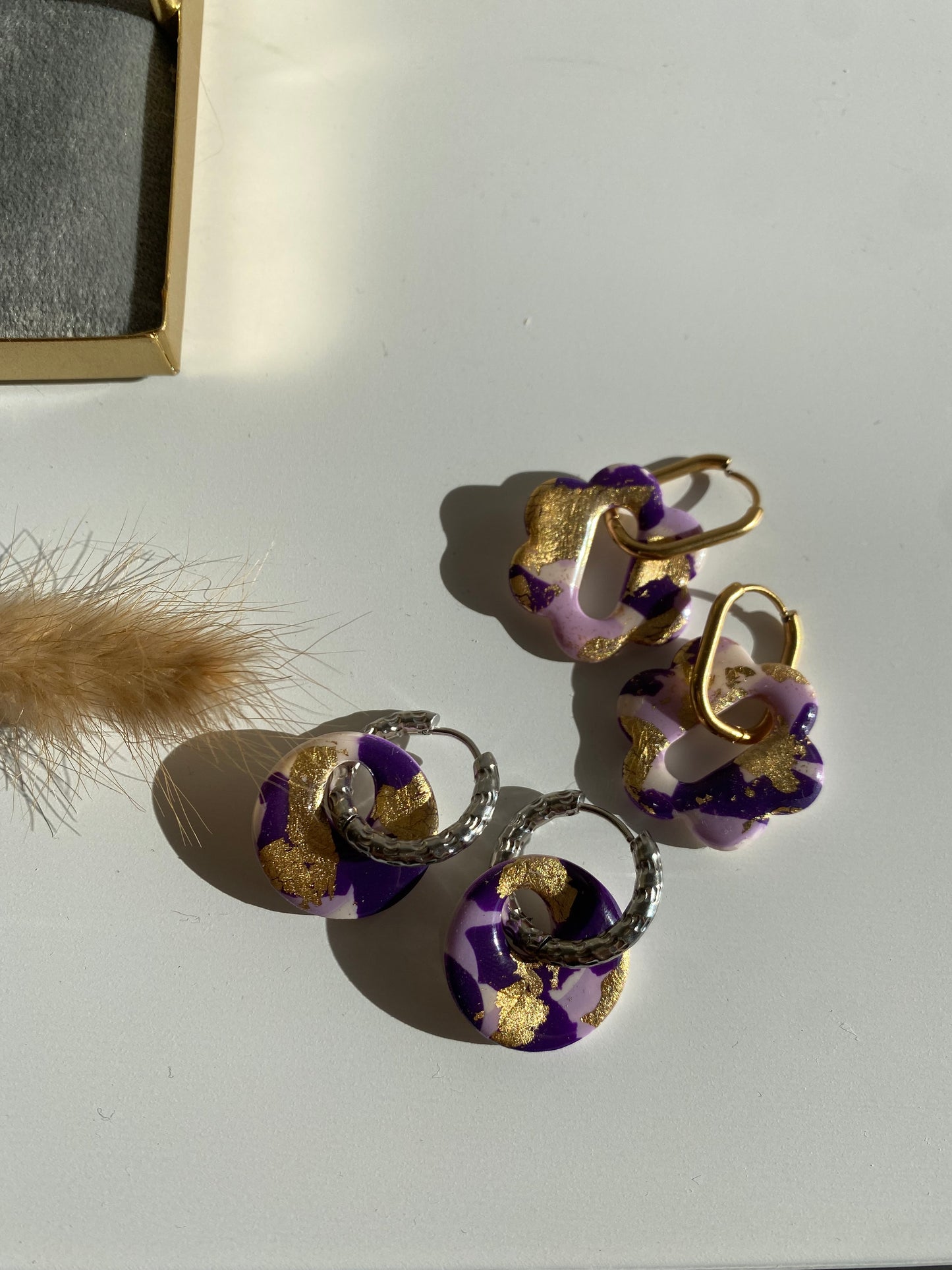 Loubna | breloques interchangeables piéces unique ( vendues par paires sans créoles )