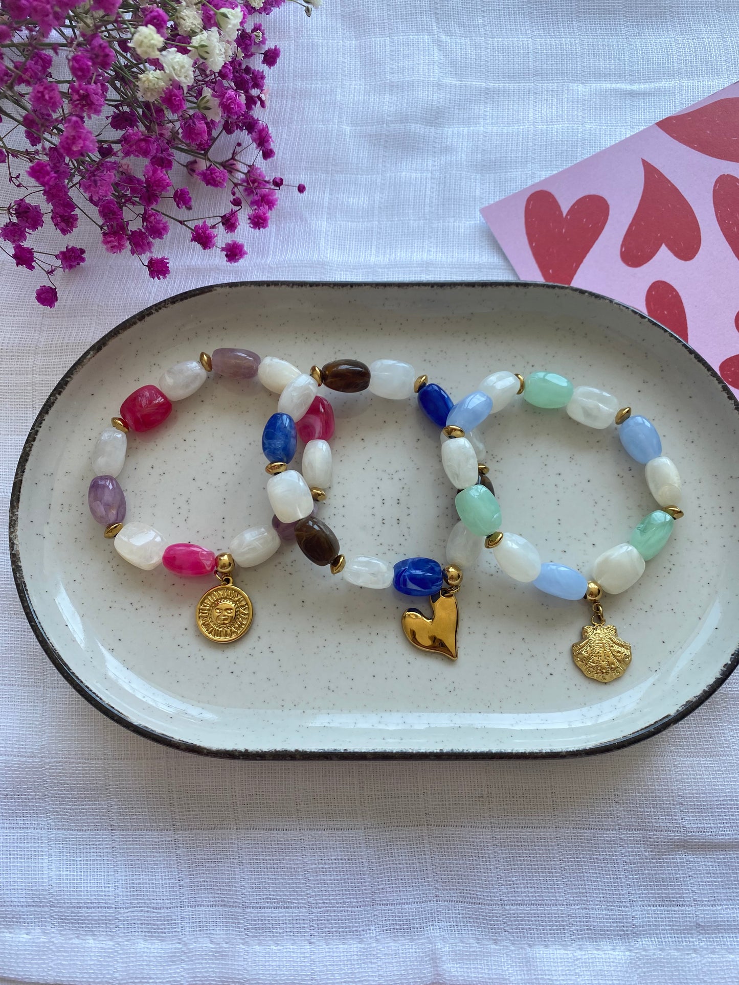 Lua - bracelet élastique coloré