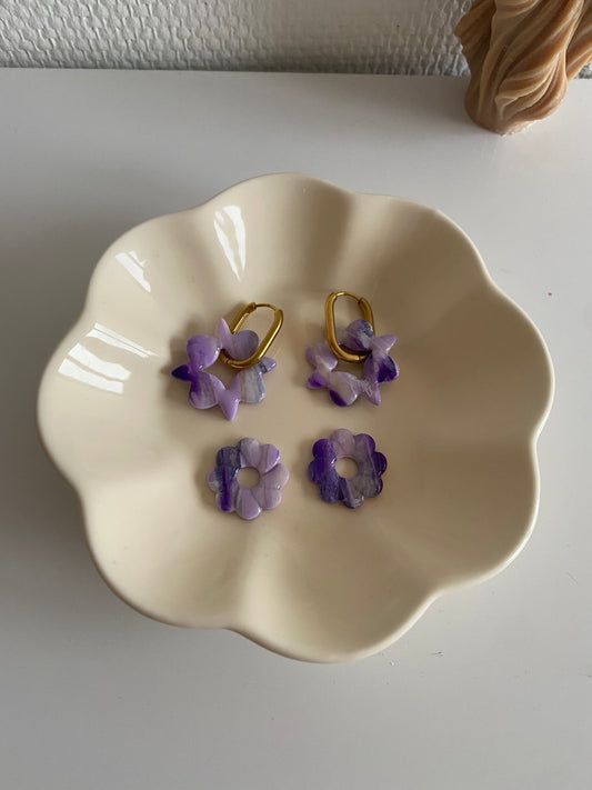 Breloques interchangeables violettes (sans creoles)