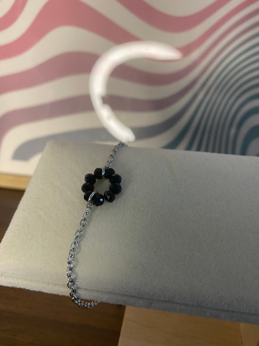 Bracelet acier inoxydable et perles