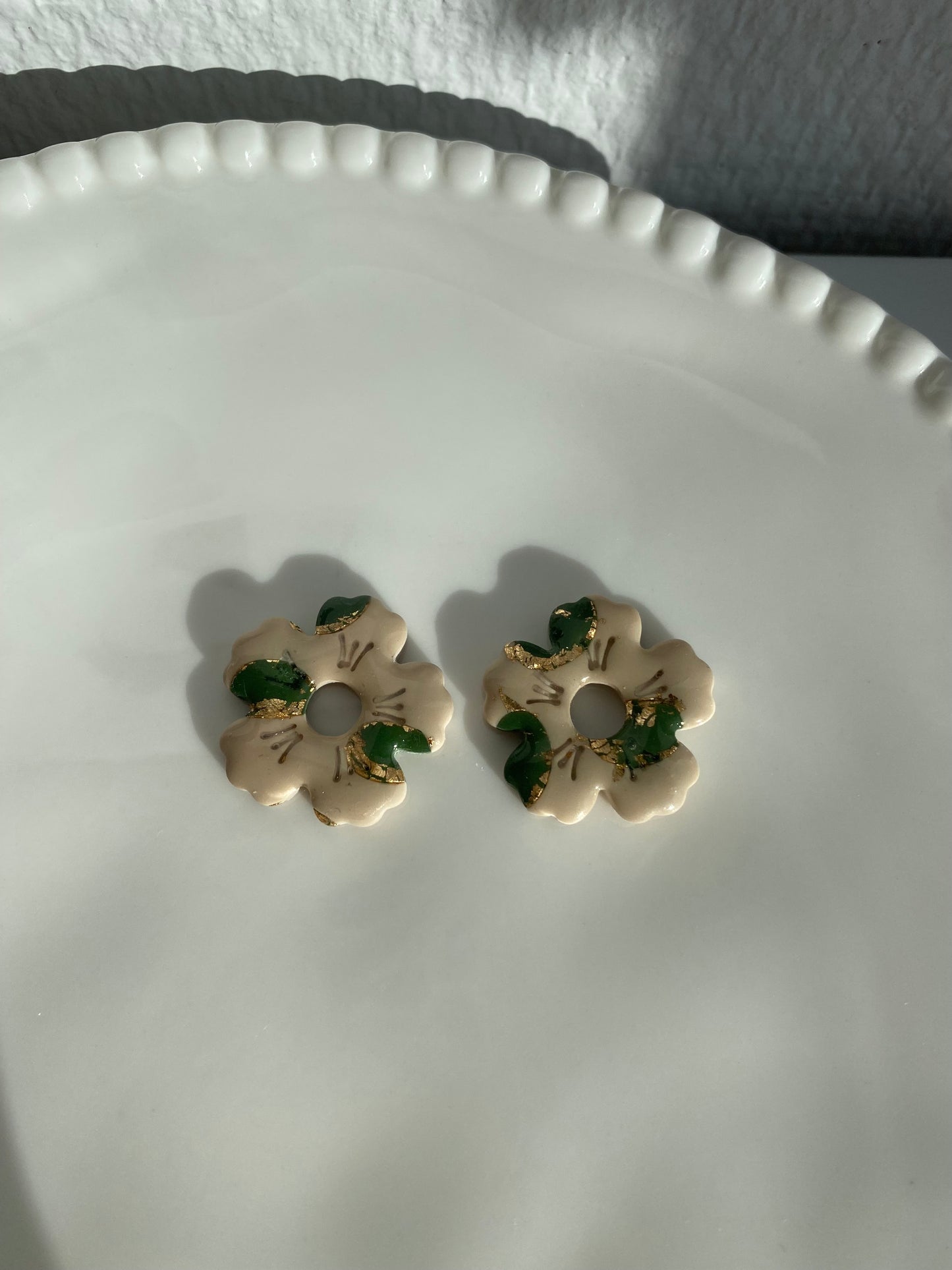 Francesca I Fleurs interchangeable kaki et beige