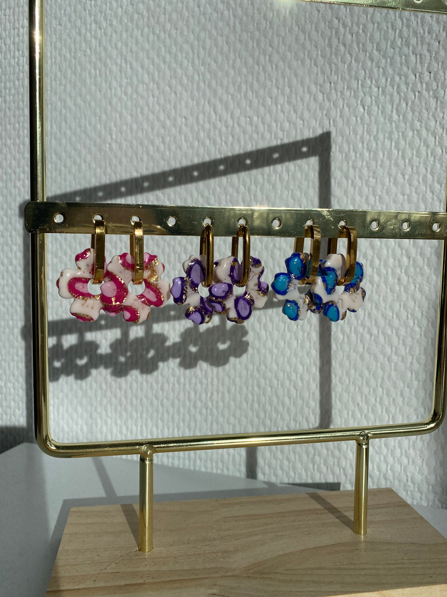 Pénélope I Fleurs interchangeable colorés ( sans créoles )