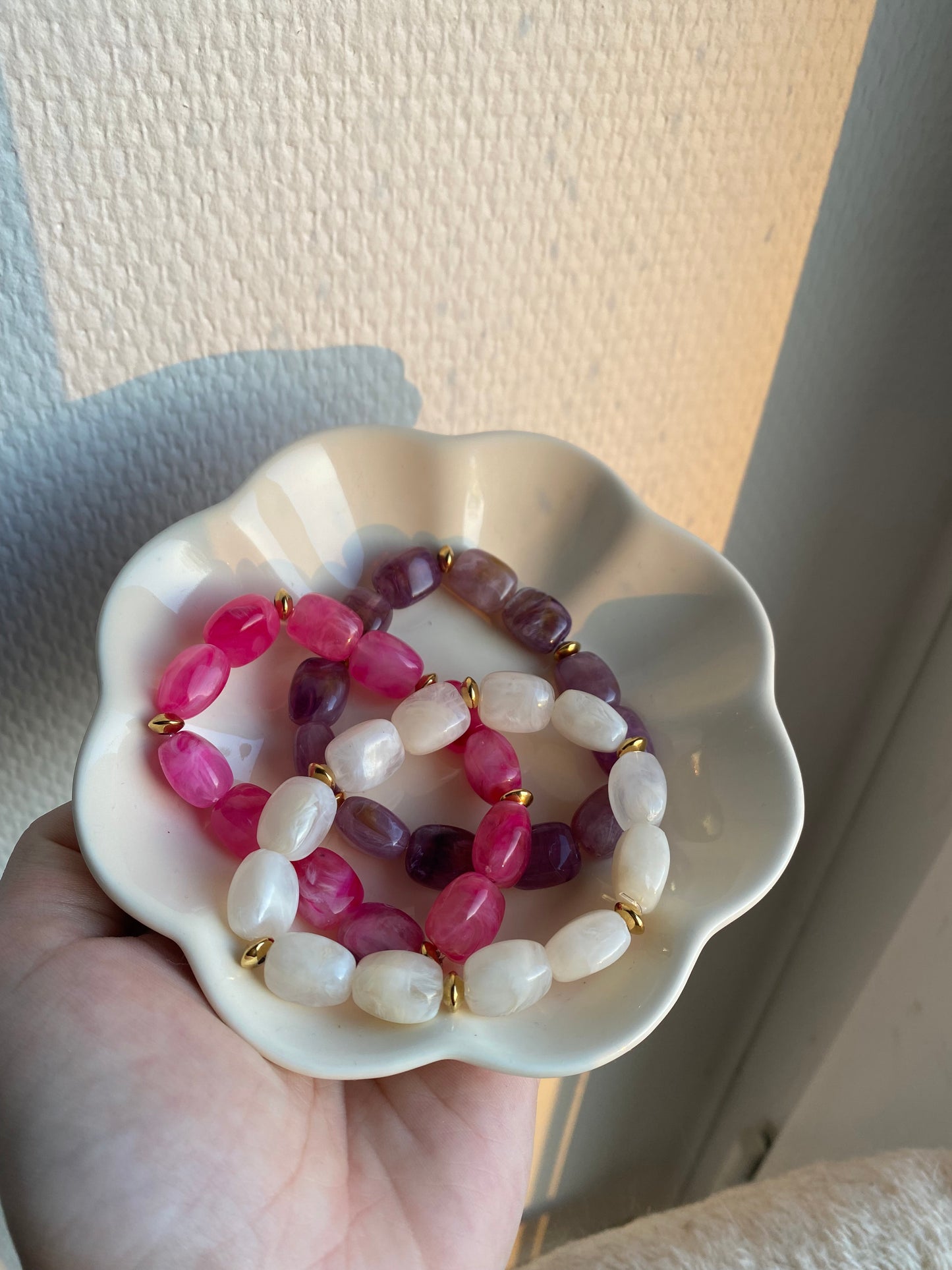 Garance I Bracelet perles acrylique ( 8 coloris )