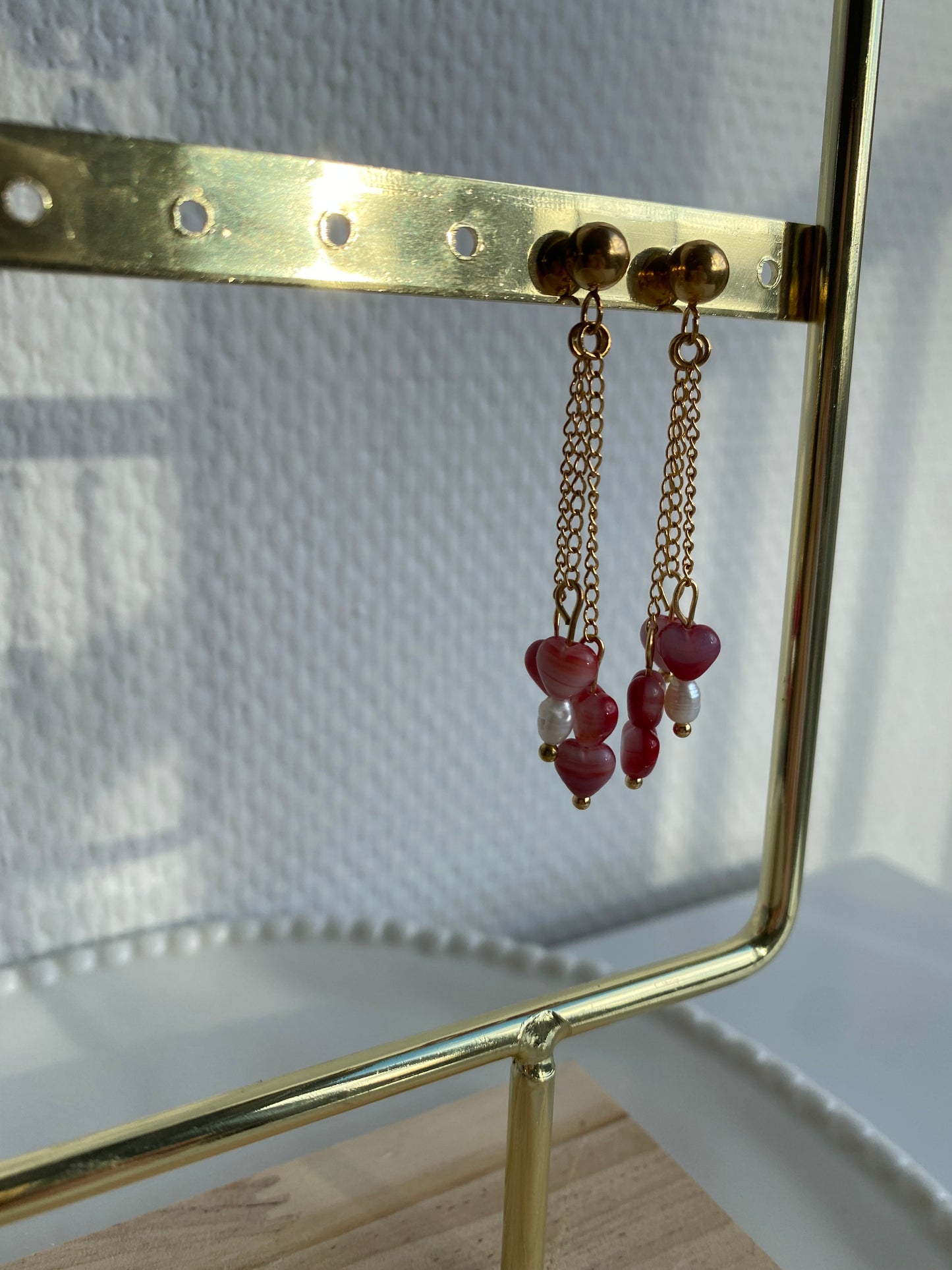 Lucy I Boucles d'oreilles coeur pendantes
