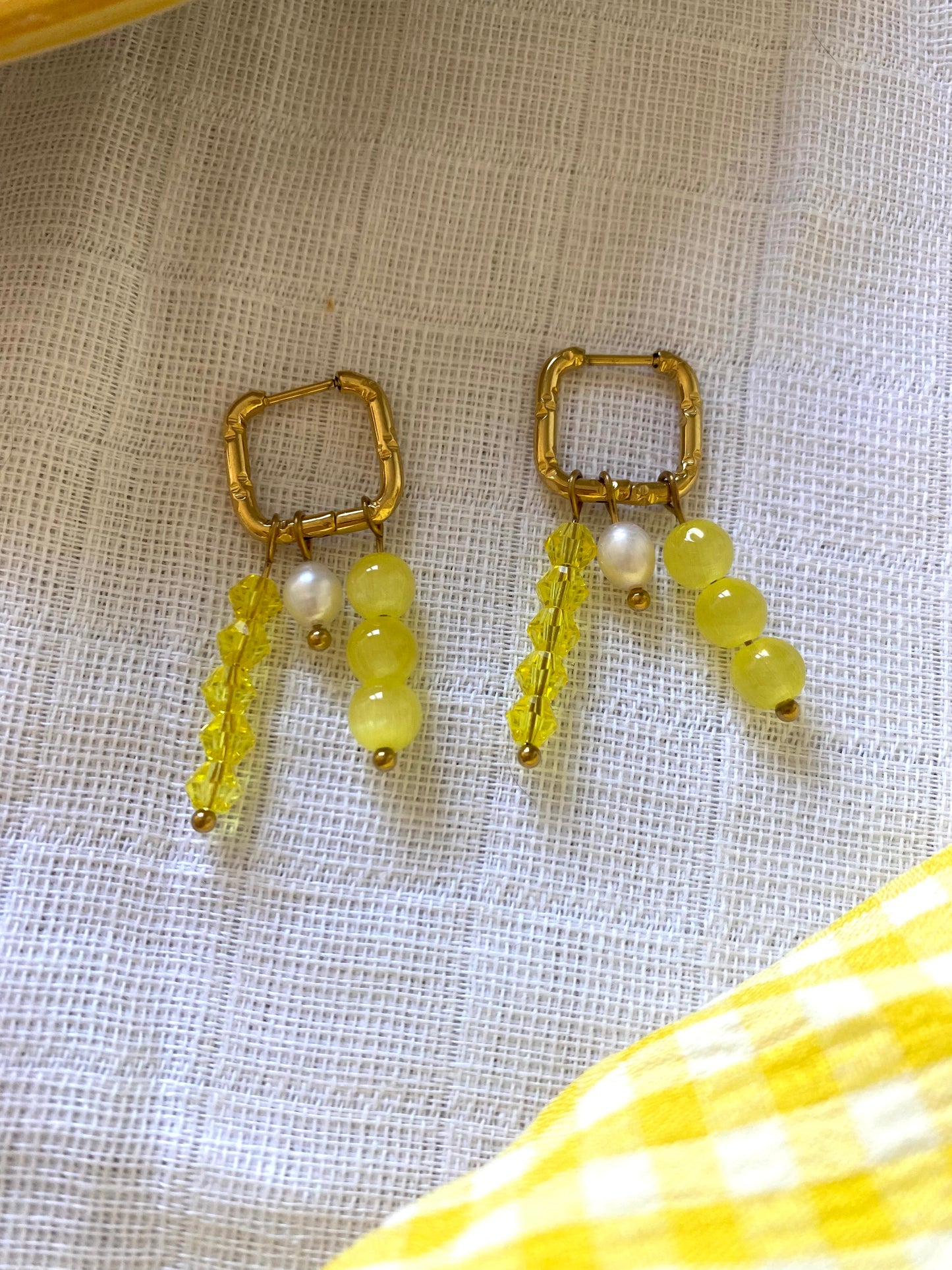 Apolline - créoles avec breloques interchangeables perlées