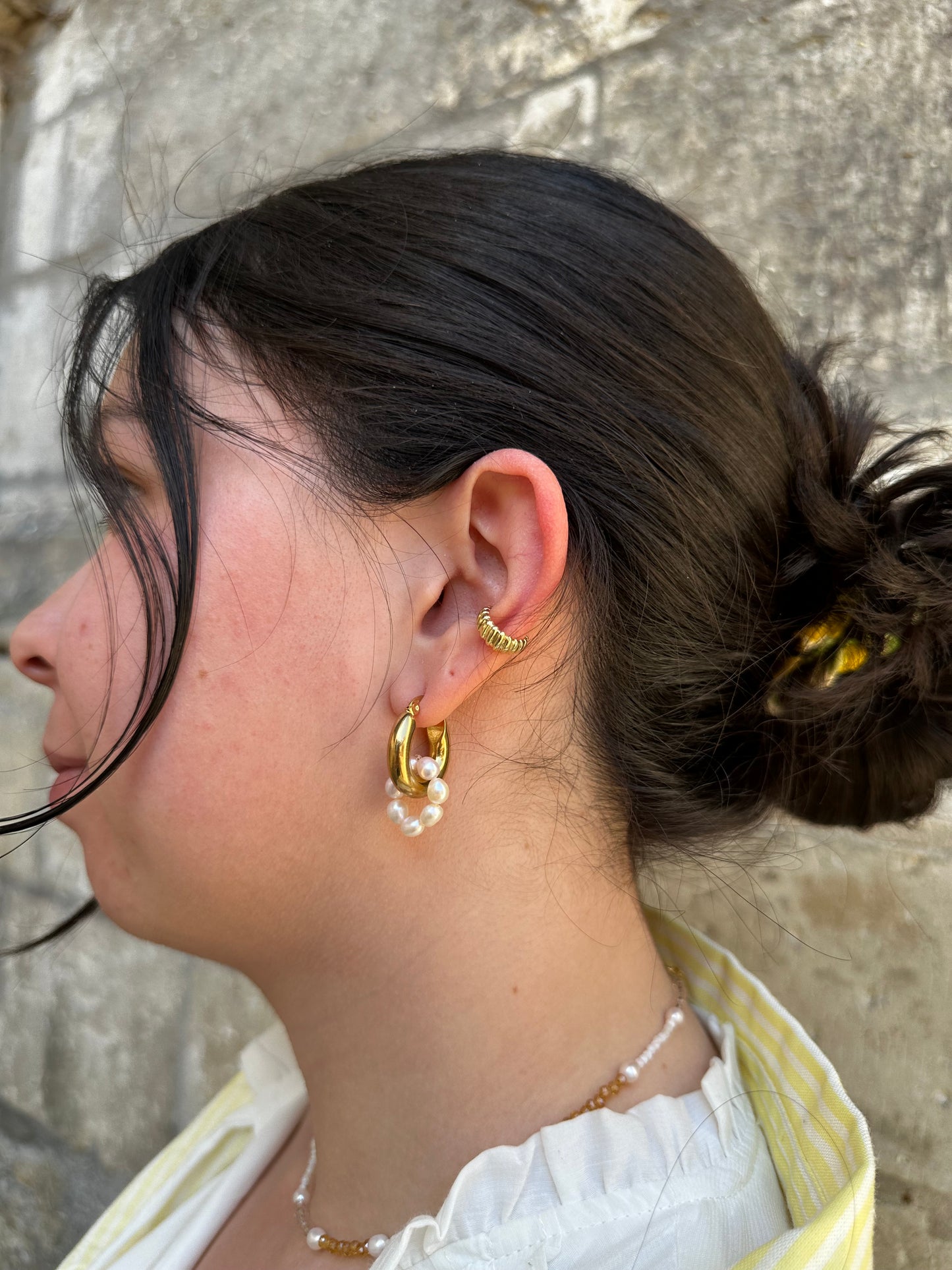Alwena - anneaux interchangeables en perles d’eau douce