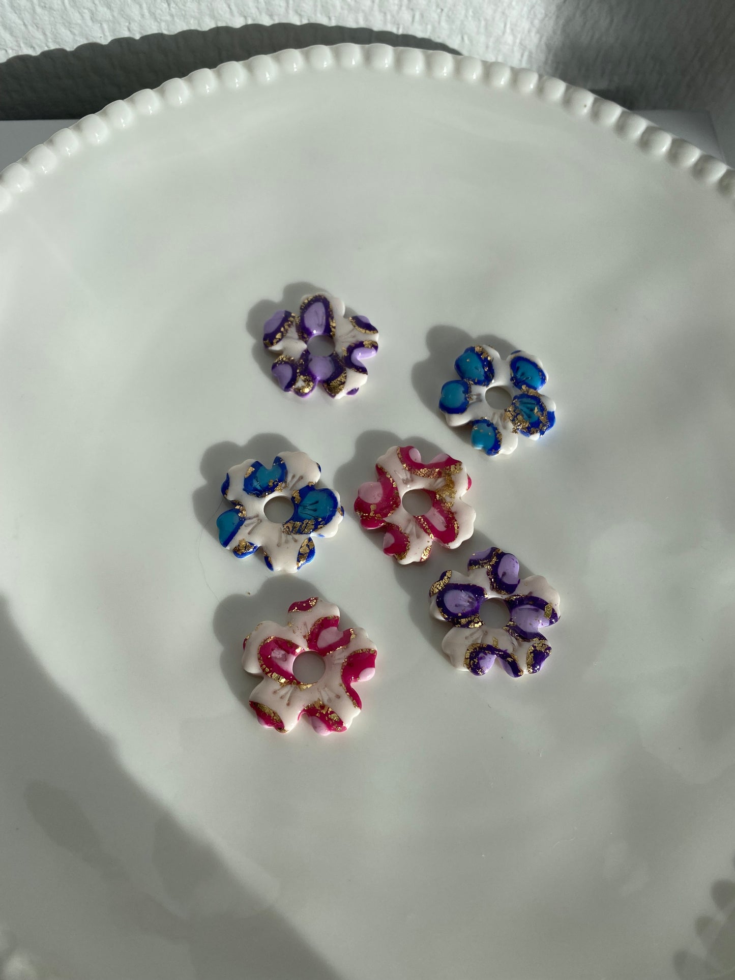 Pénélope I Fleurs interchangeable colorés ( sans créoles )