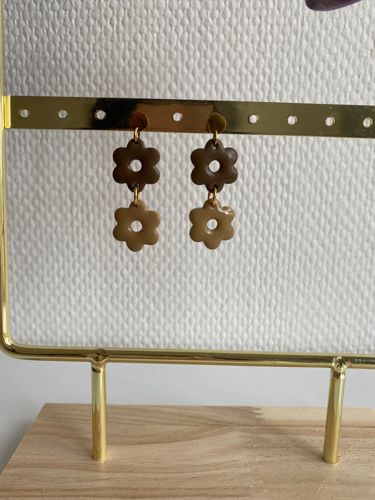 Hyacinthe I Boucles d'oreilles 2 fleurs