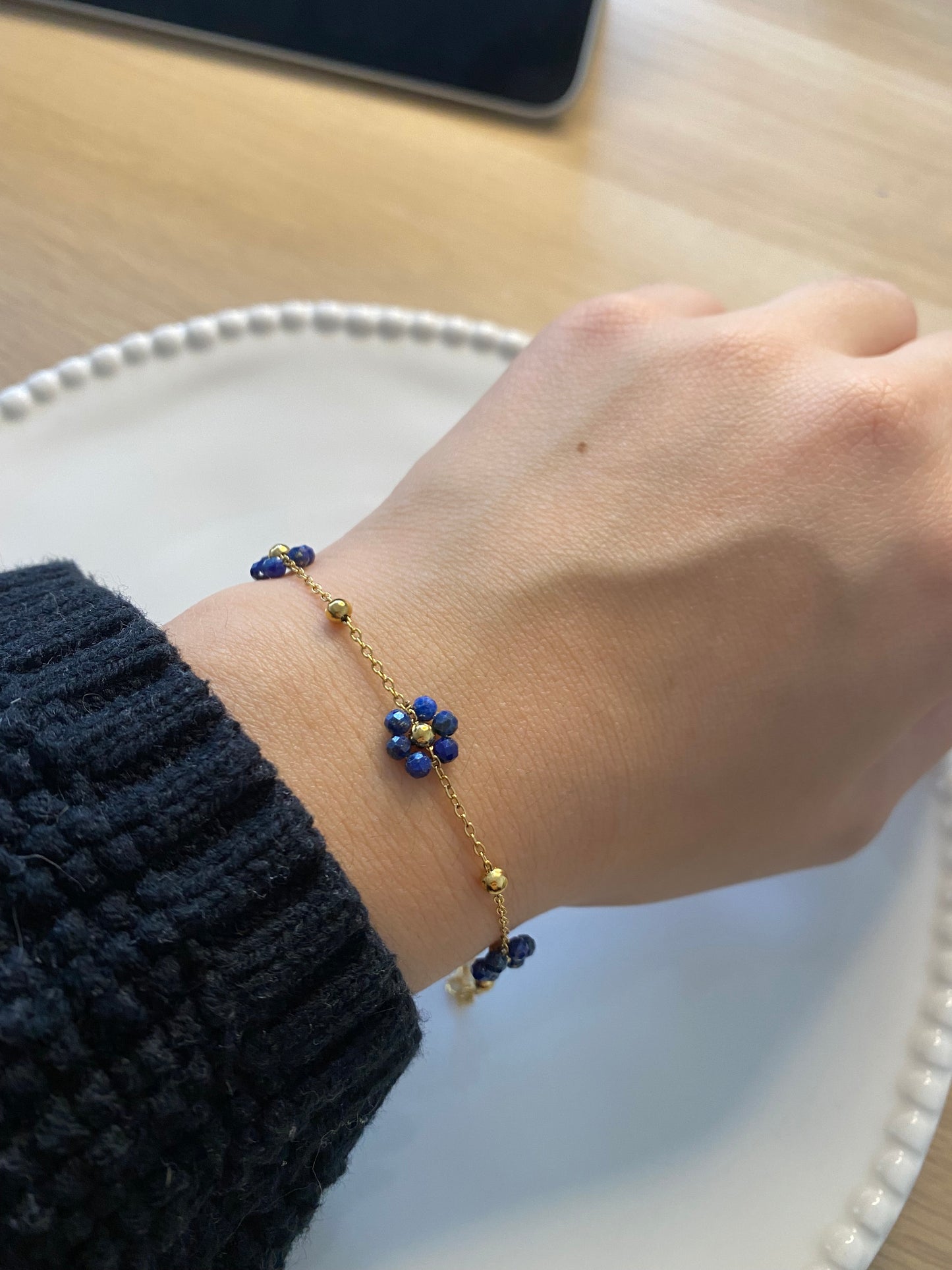Maé | bracelet perles bleu