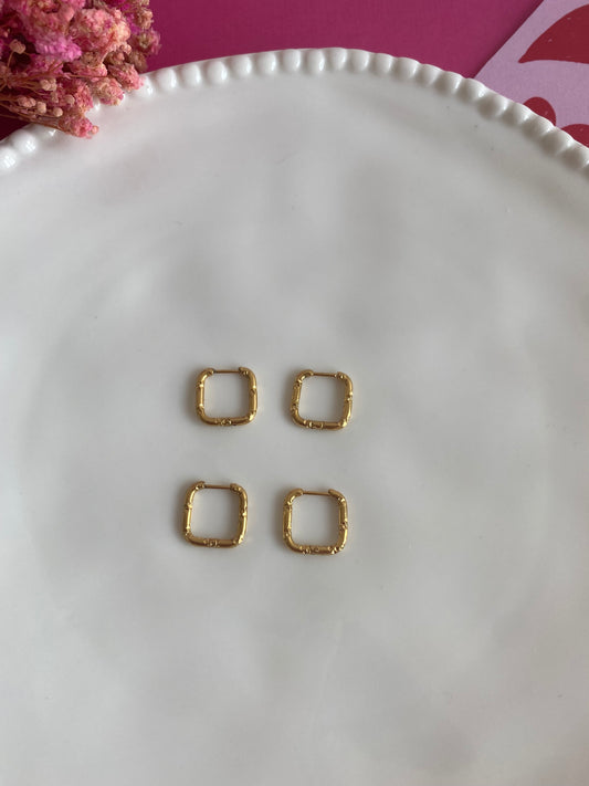 Marie | créoles carrées martelées