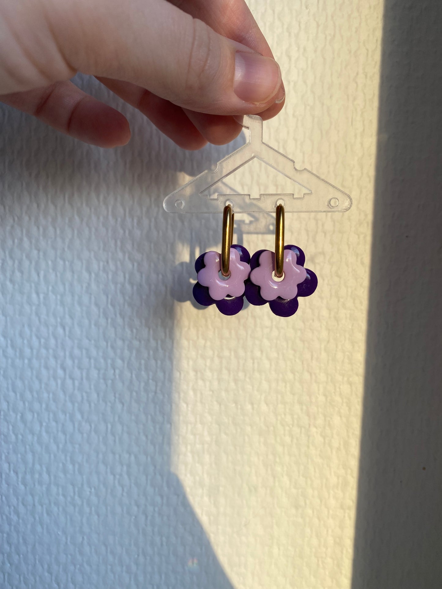 Duo Violettes I Breloques fleurs unies ( sans créoles )