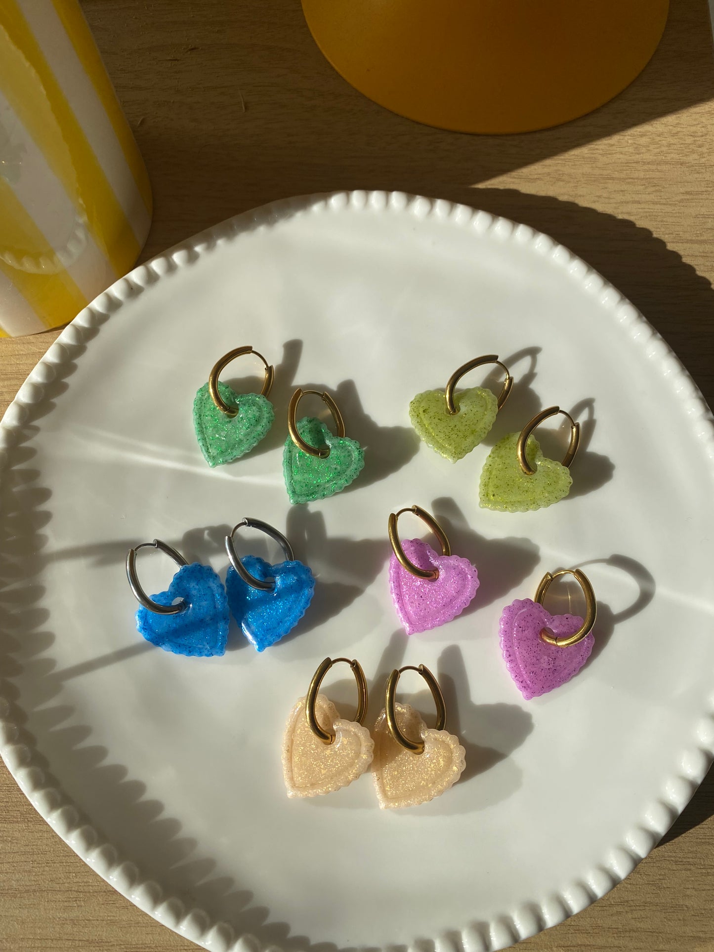 Jade I breloques coeurs interchangeables ( sans créoles )