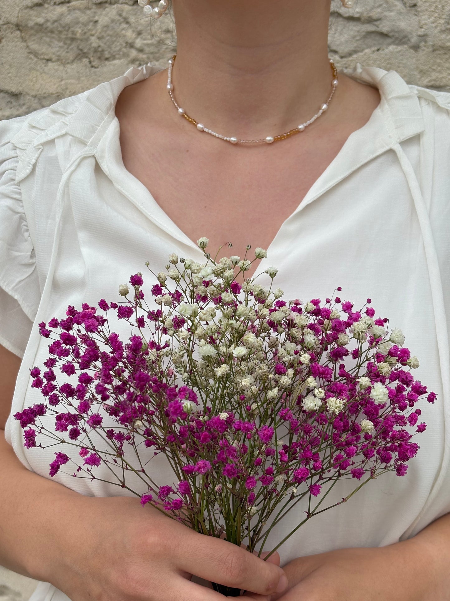 Alba - collier perles fin