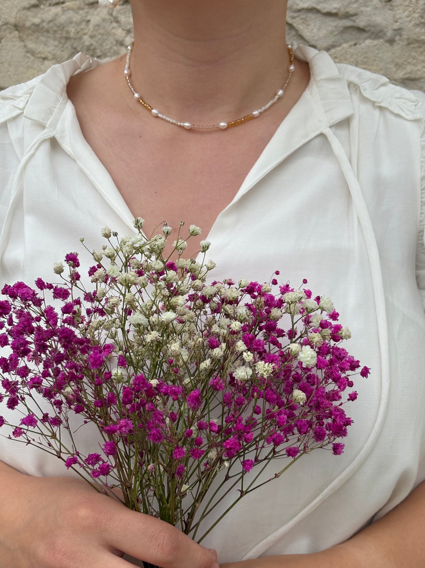 Alba - collier perles fin