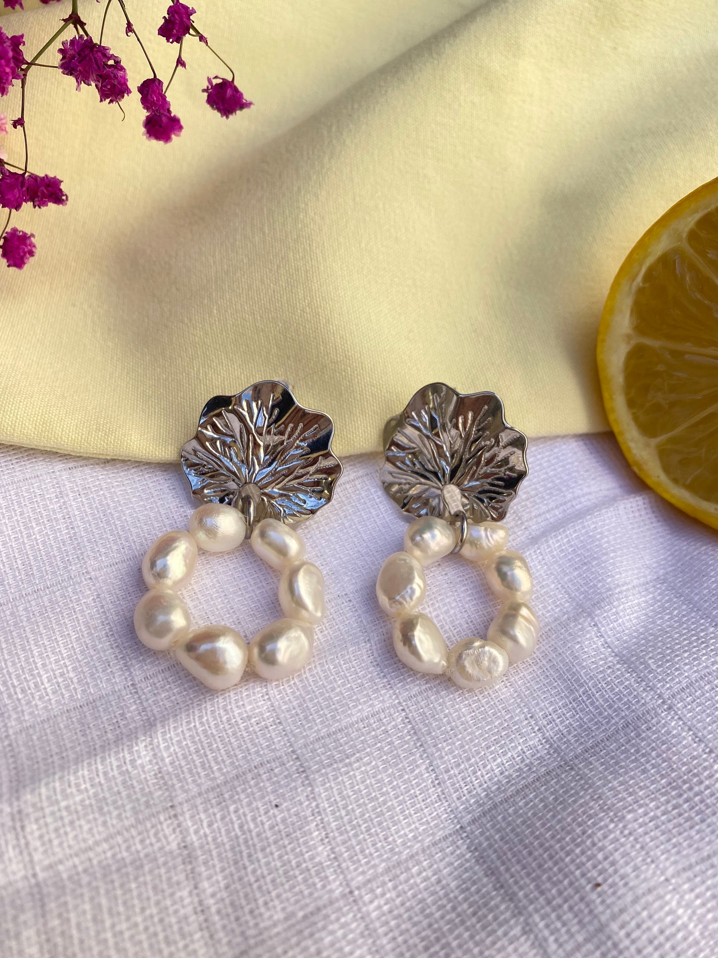 Morgane - Boucles d'oreilles perles d'eau douce