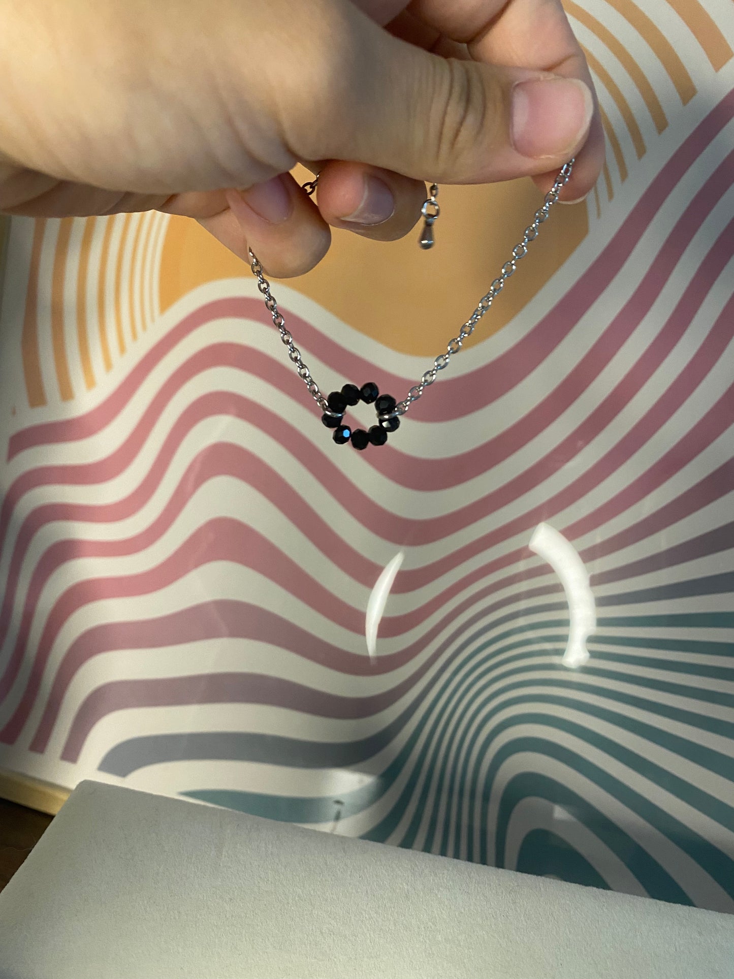 Bracelet acier inoxydable et perles