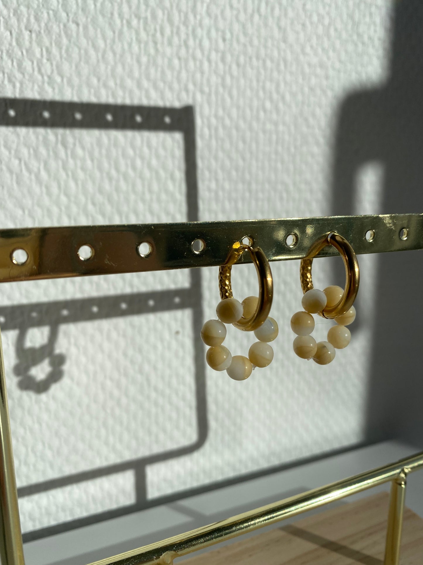 Lalia I Anneaux perlés fait mains ( sans créoles )