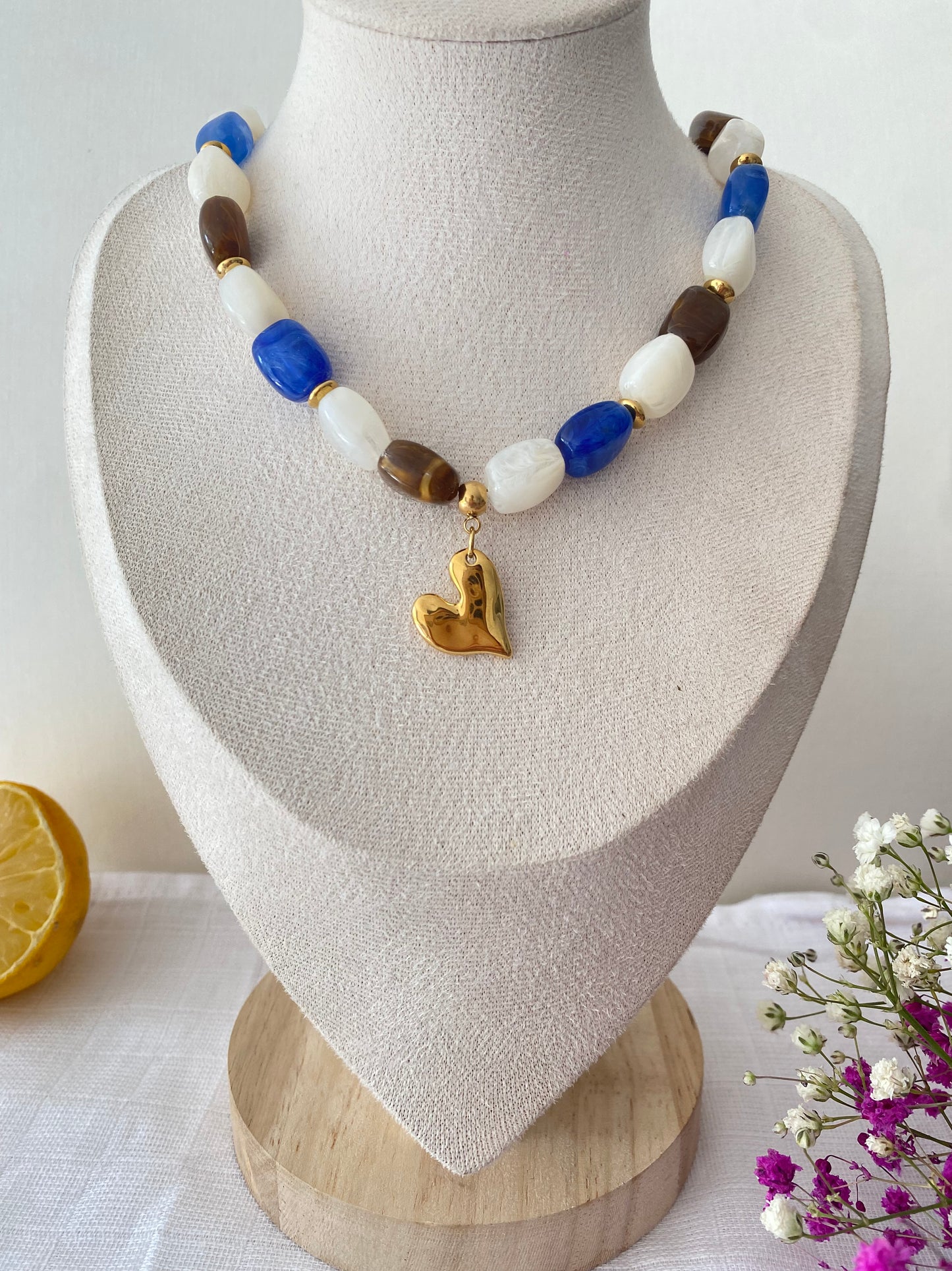 Mélina - collier perles colorées