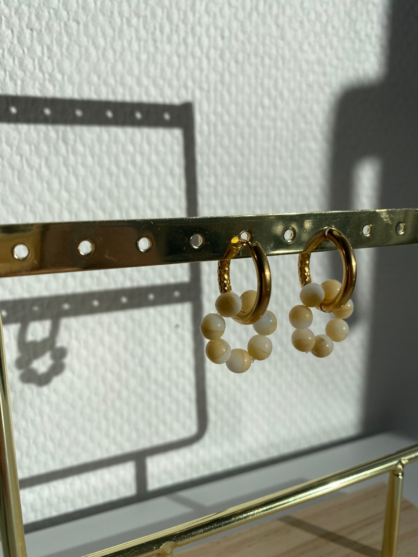 Lalia I Anneaux perlés fait mains ( sans créoles )