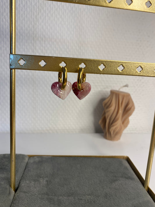 Cœur interchangeables mélange unique ( avec ou sans créoles )