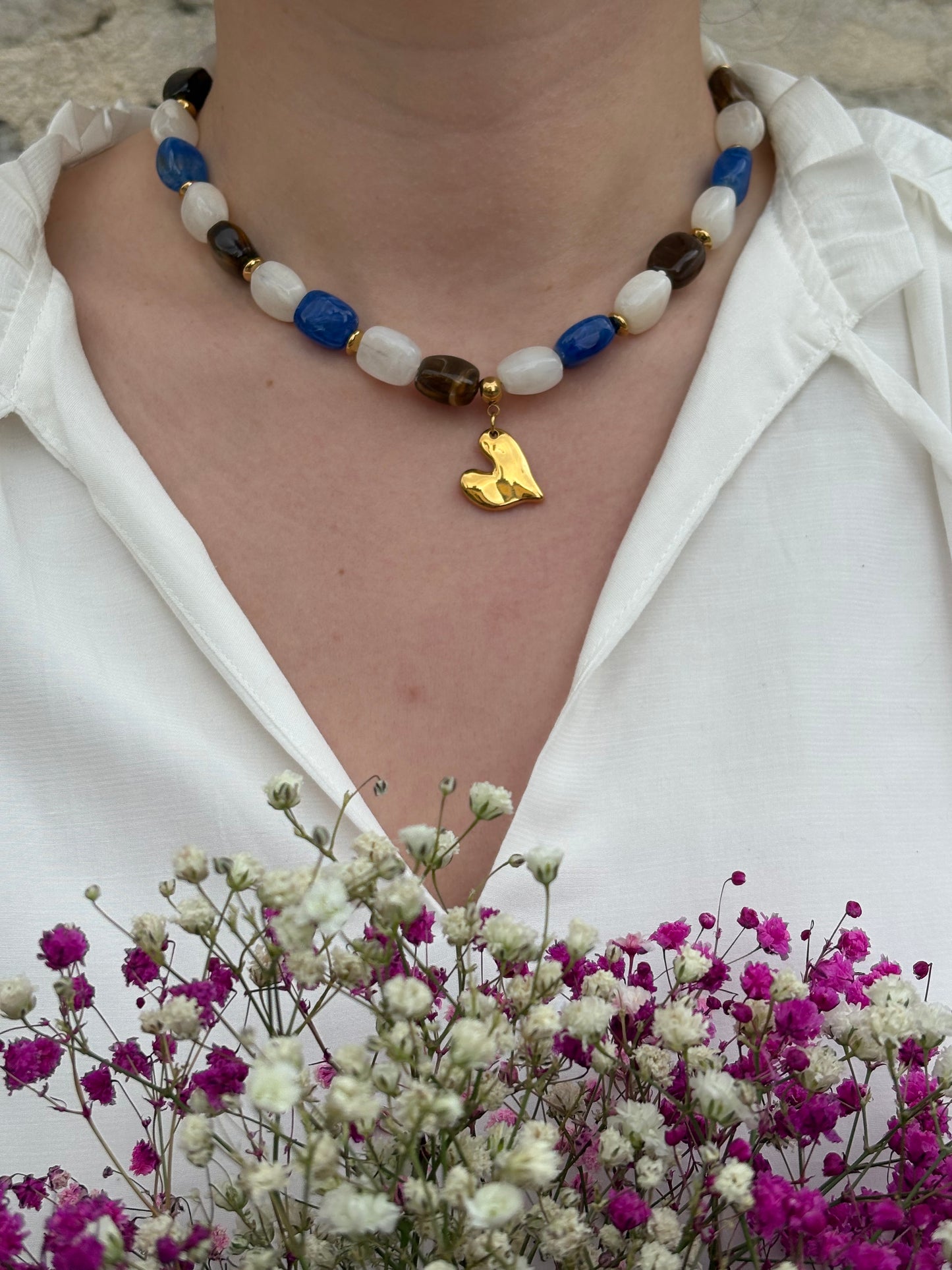 Mélina - collier perles colorées