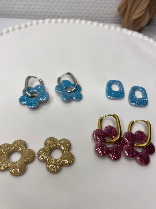 Breloques interchangeables à paillettes ( sans créoles )