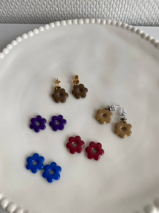 Alice I Boucles d'oreilles fleurs ( 8 coloris )