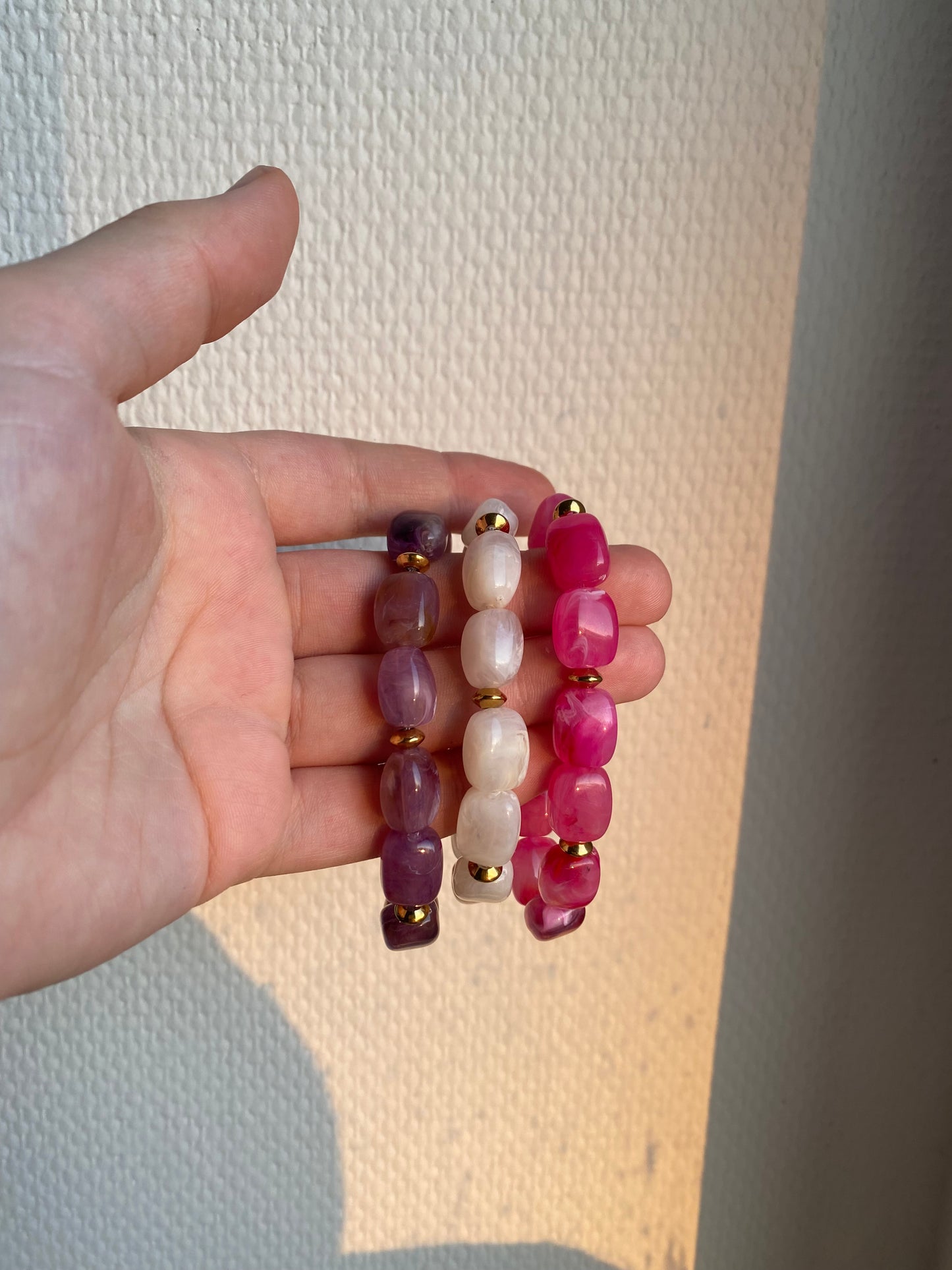 Garance I Bracelet perles acrylique ( 8 coloris )