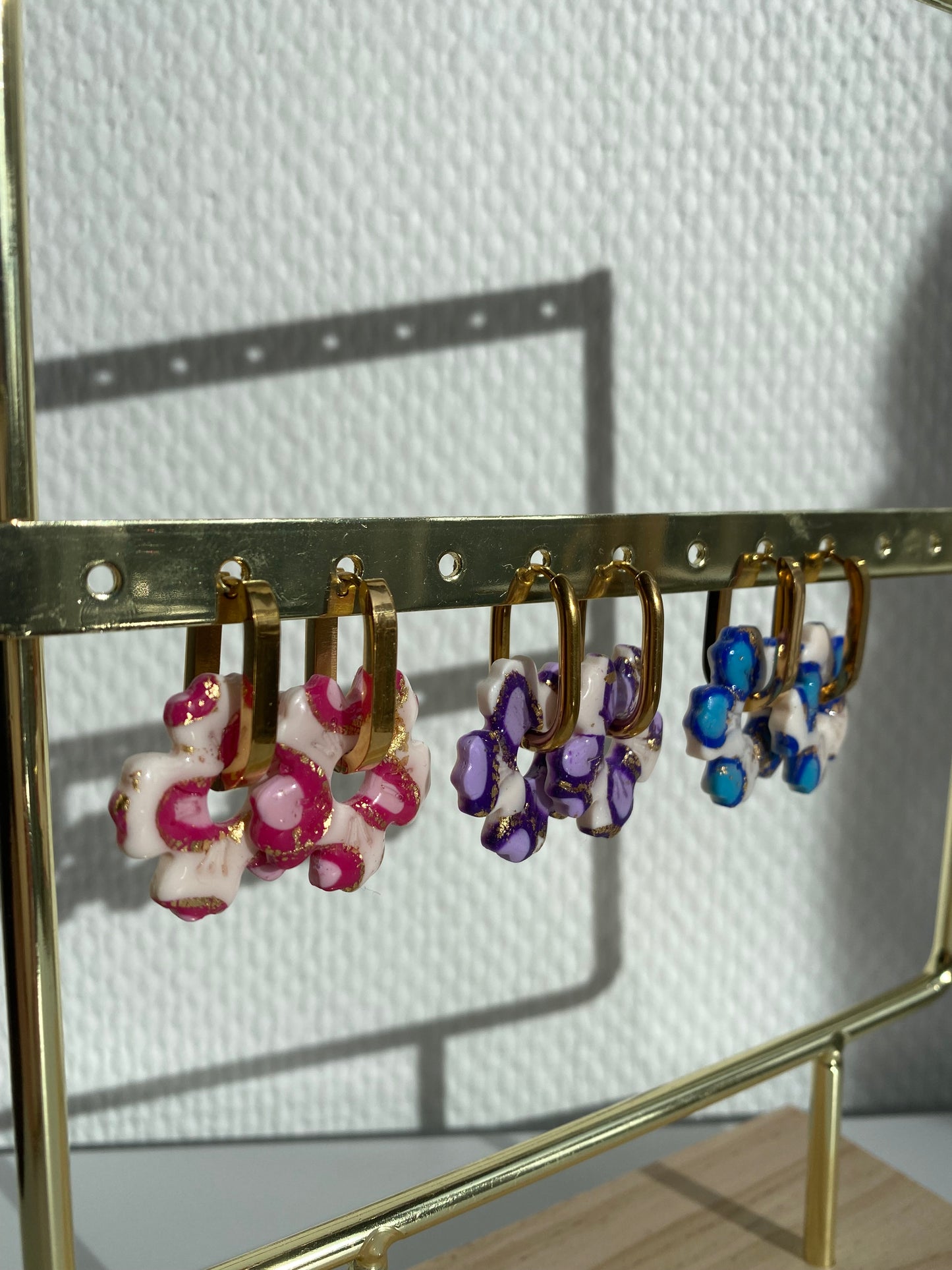 Pénélope I Fleurs interchangeable colorés ( sans créoles )