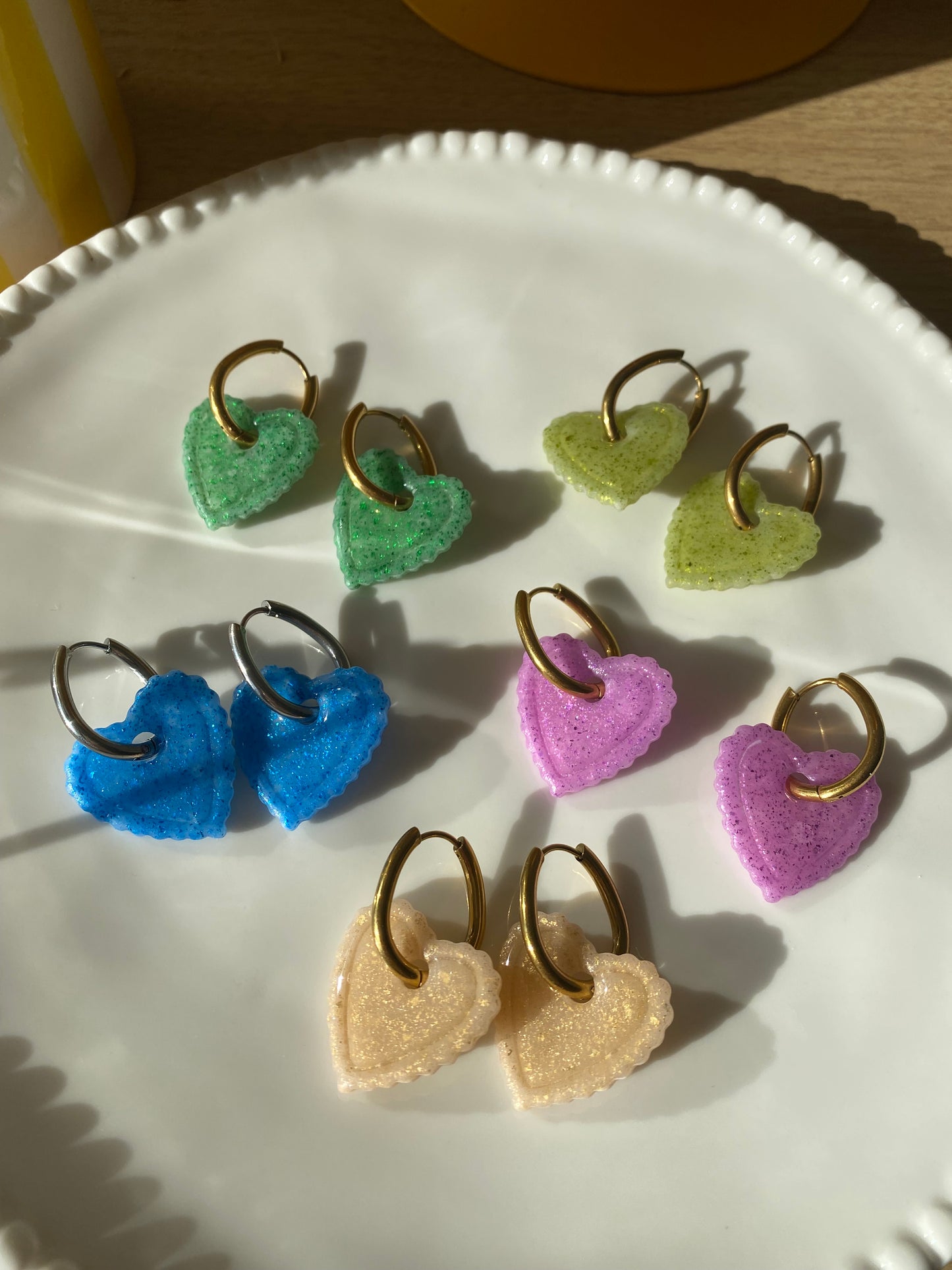 Jade I breloques coeurs interchangeables ( sans créoles )