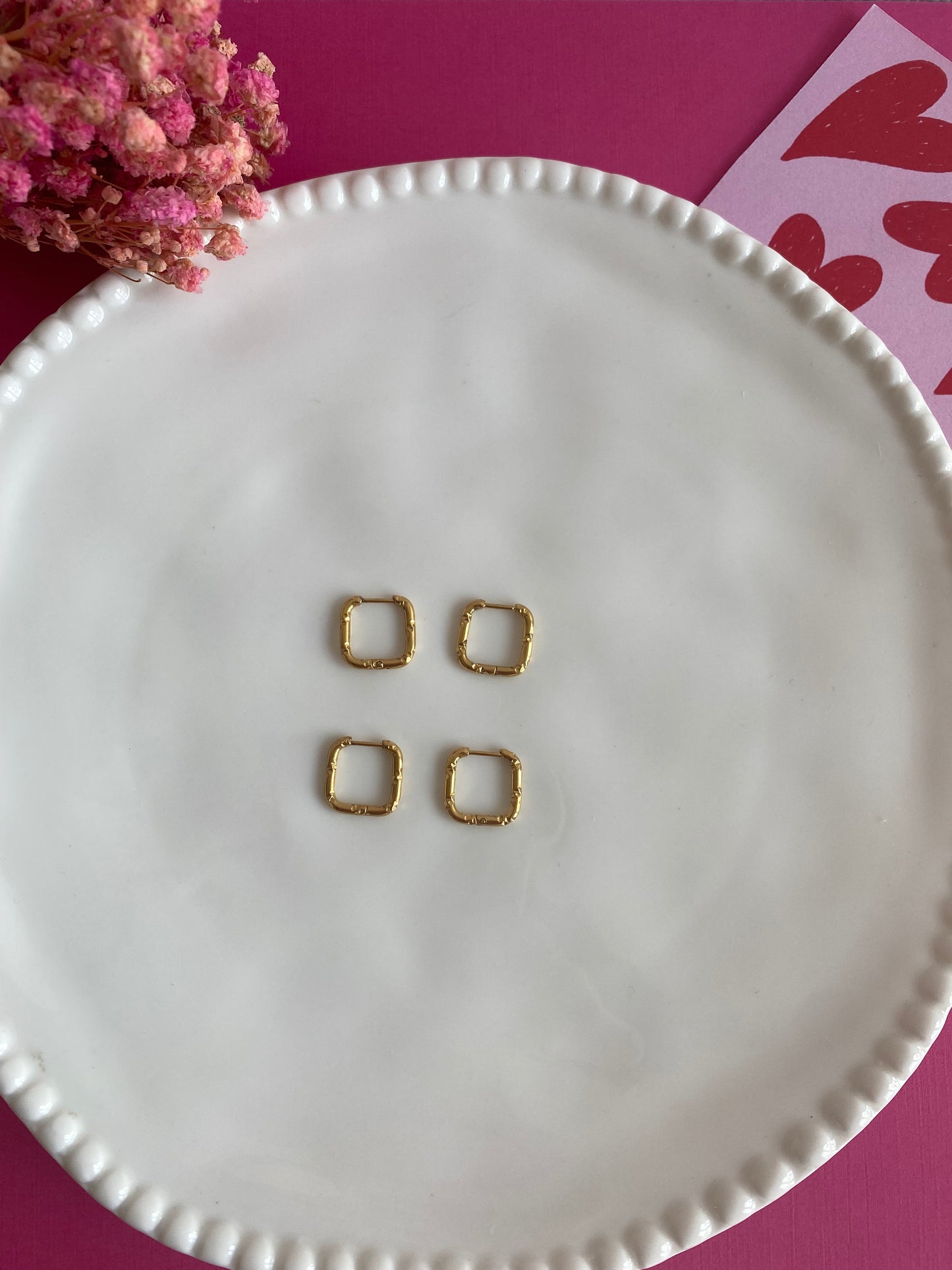 Marie | créoles carrées martelées