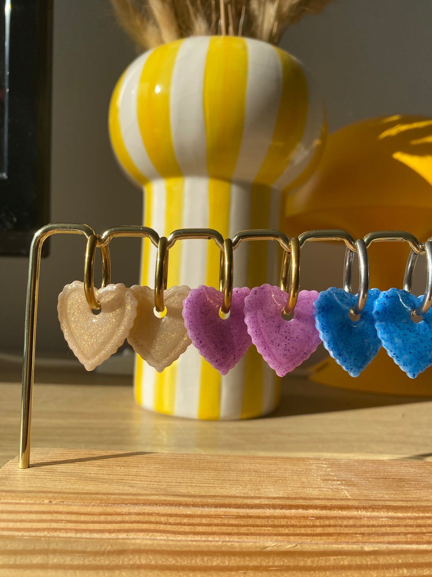 Jade I breloques coeurs interchangeables ( sans créoles )