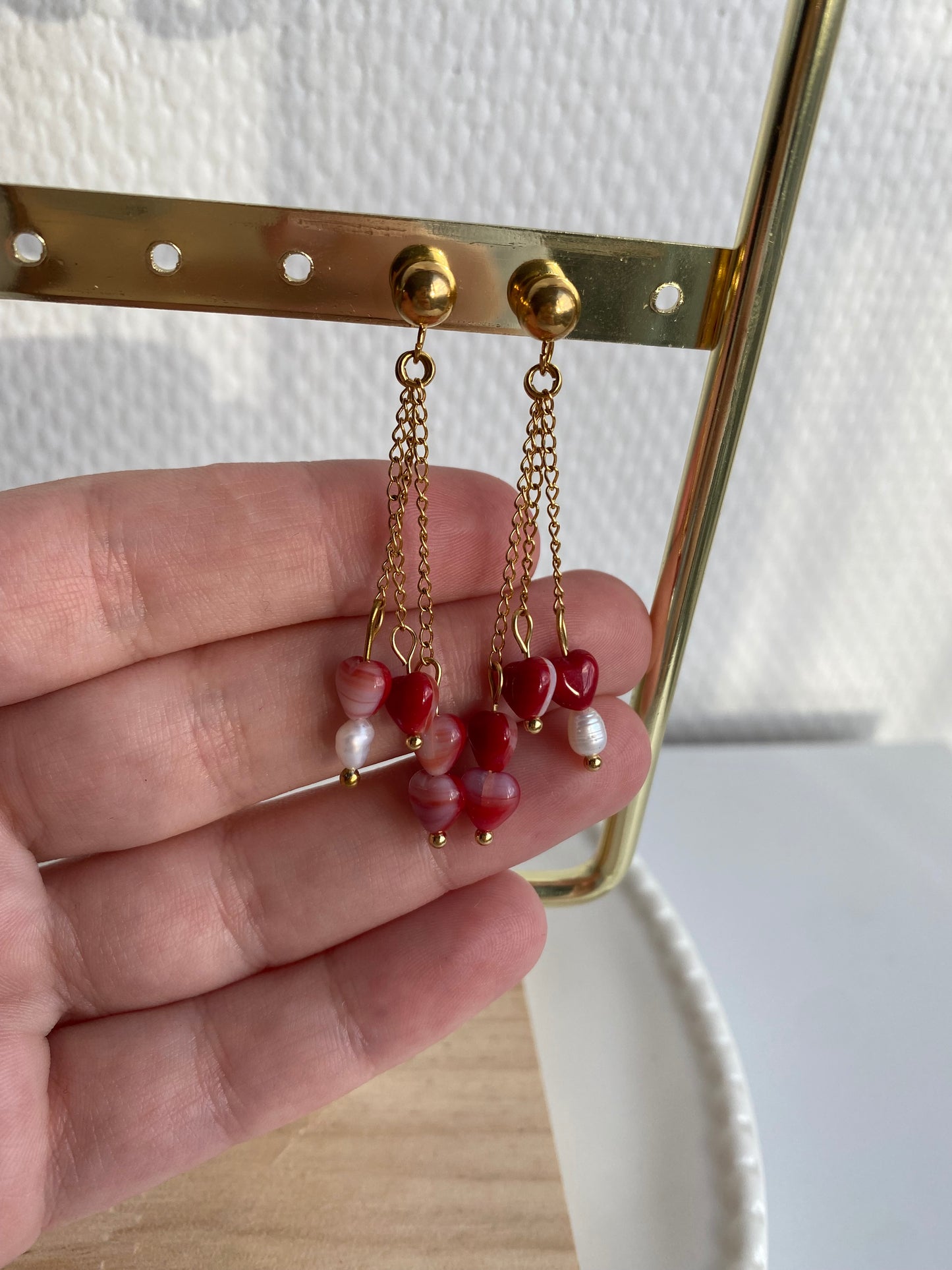 Lucy I Boucles d'oreilles coeur pendantes