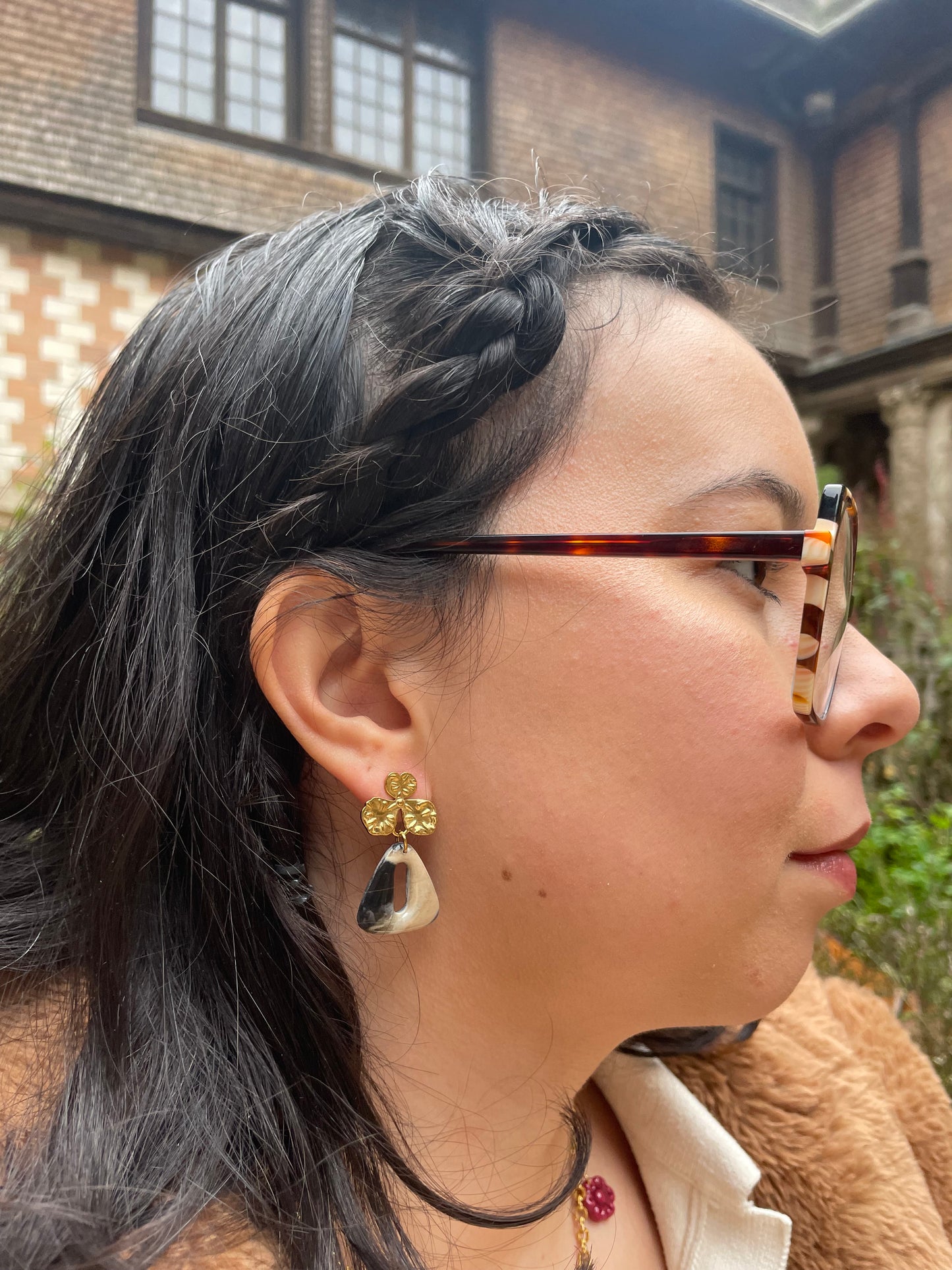 Flavie I boucles d'oreilles marbrées