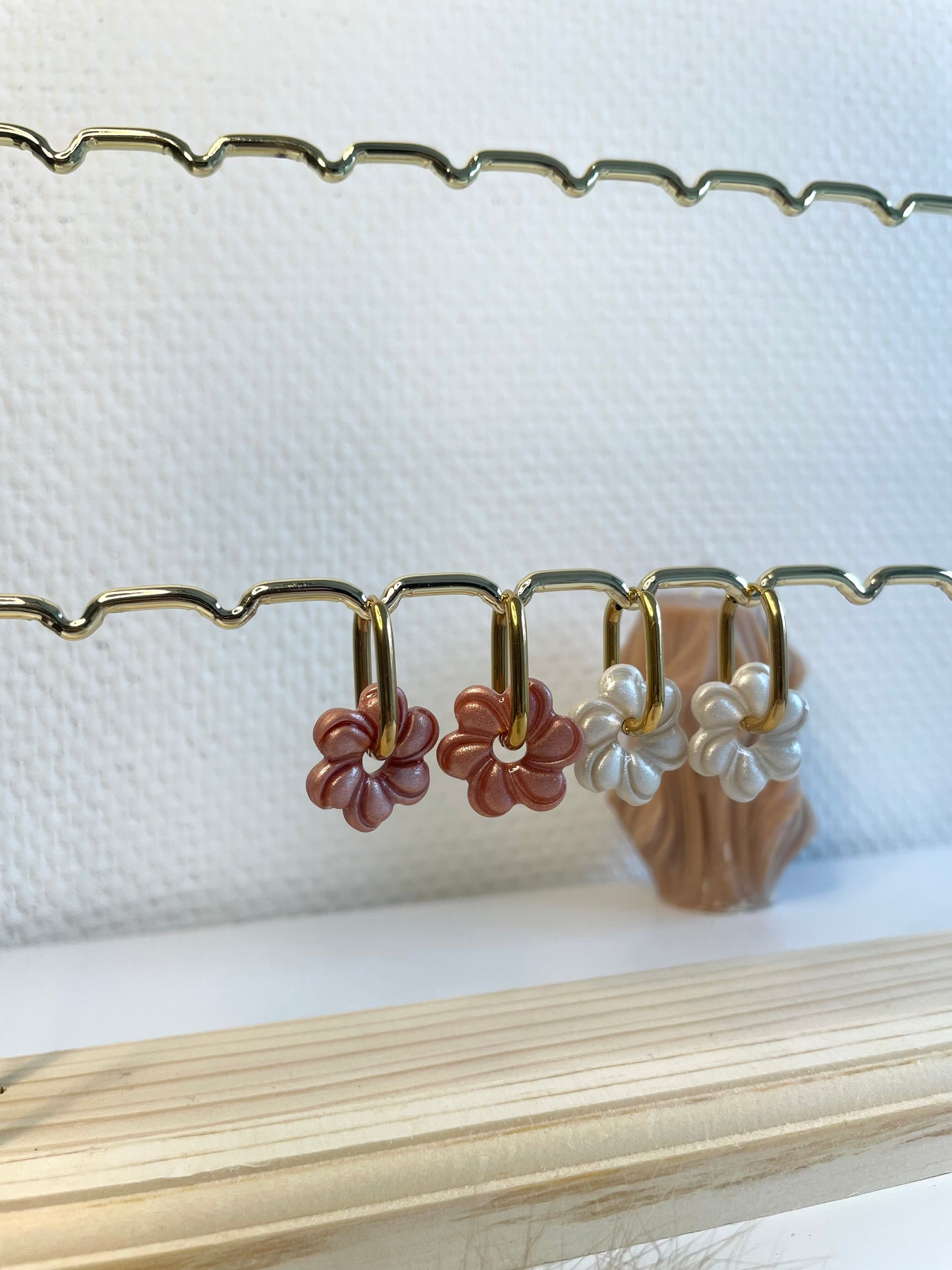 Valery I fleurs interchangeables nacrées ( sans créoles )