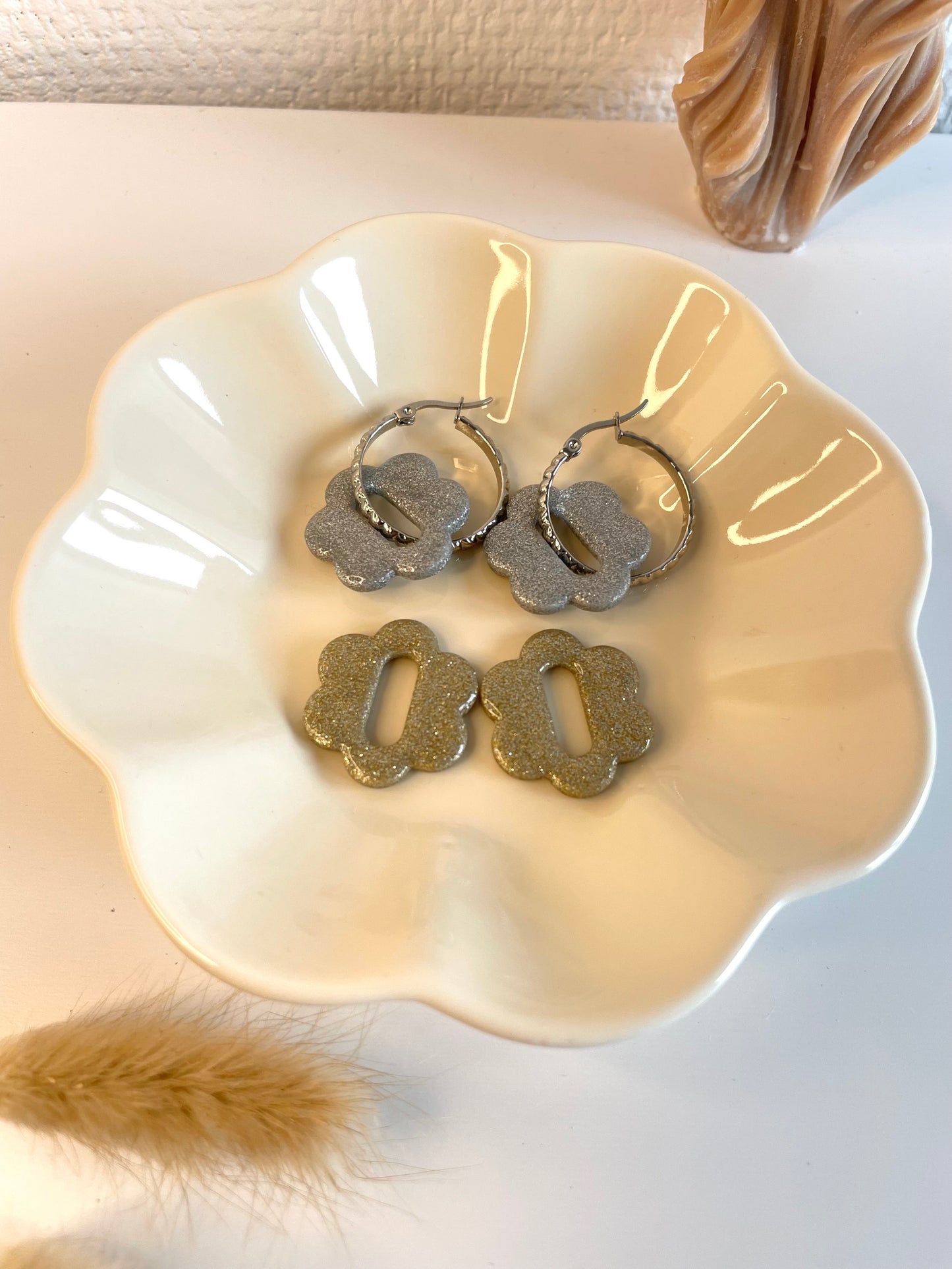 Laure I Fleurs interchangeables brillante ( sans créoles )